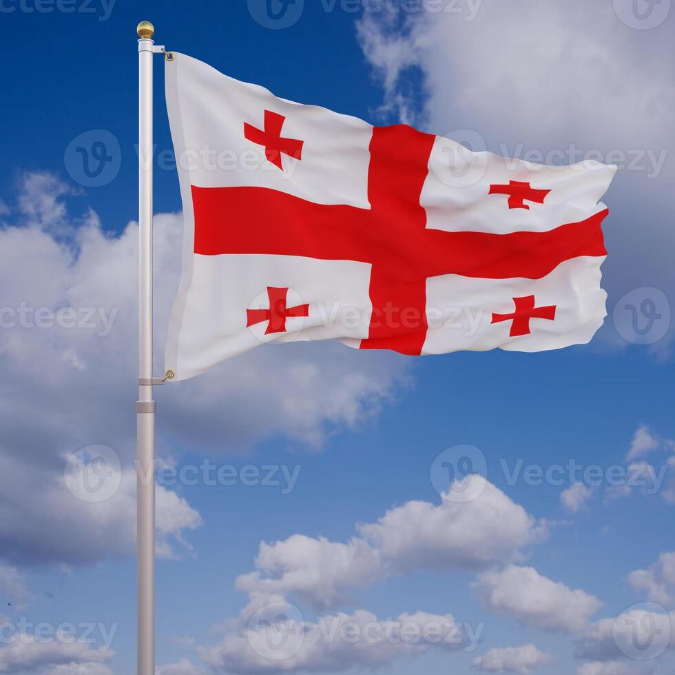 Waving Flag of Georgia photo