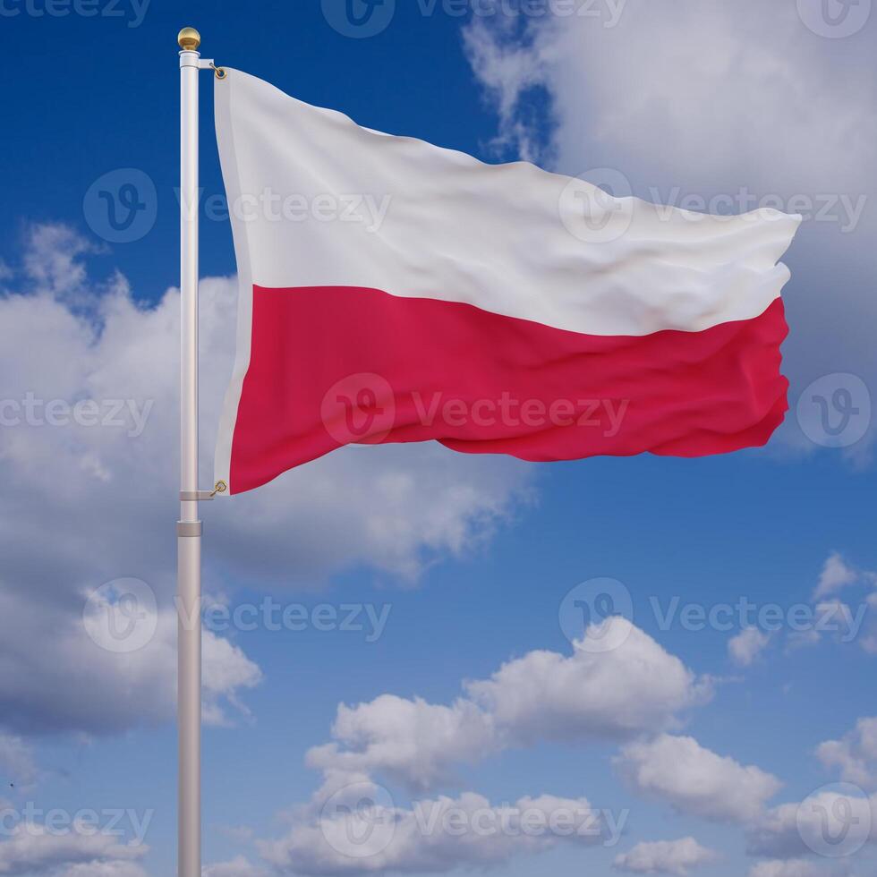 Waving Flag of Poland photo