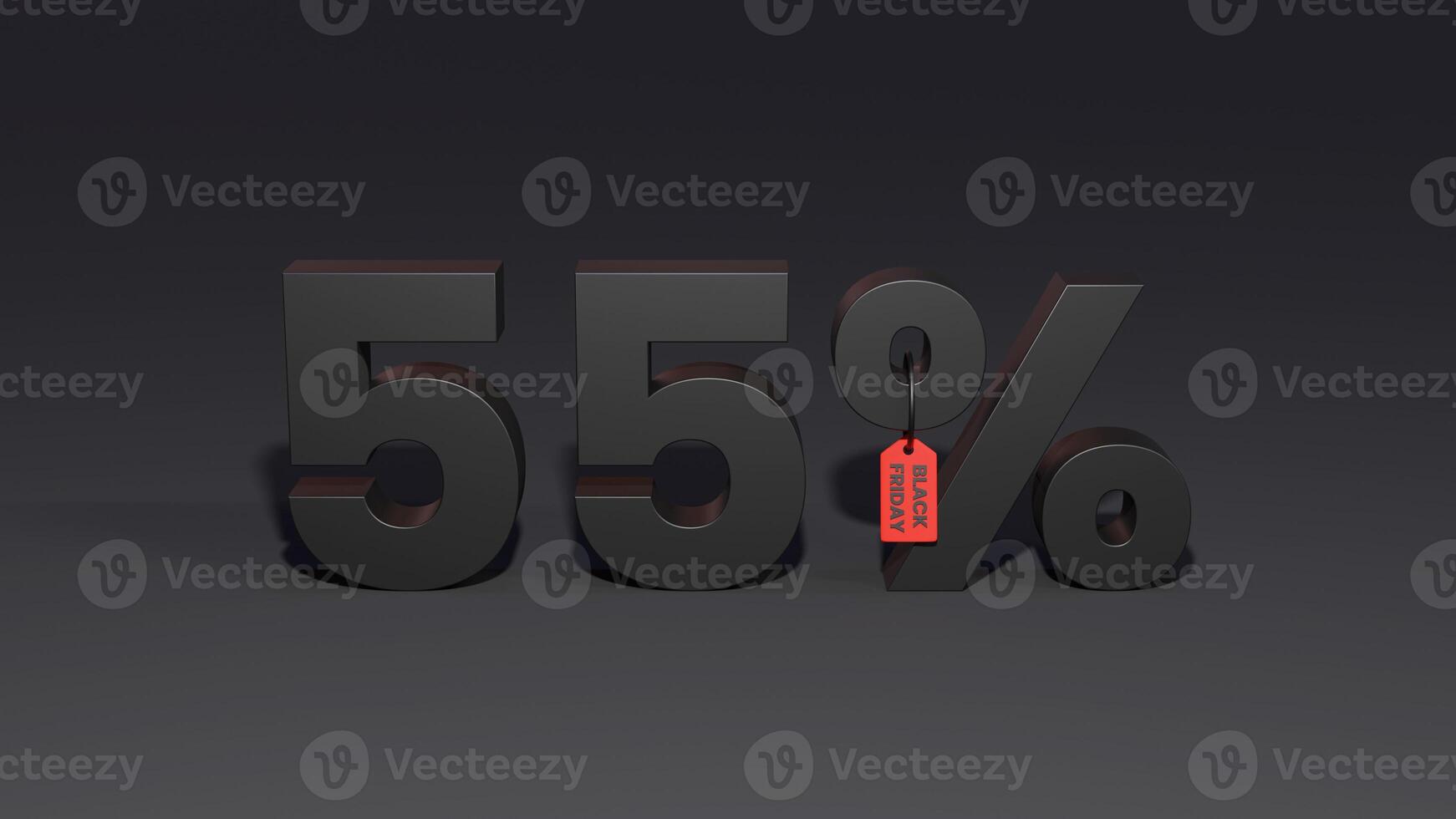Black Friday 55 Percent Discount With Black Background photo