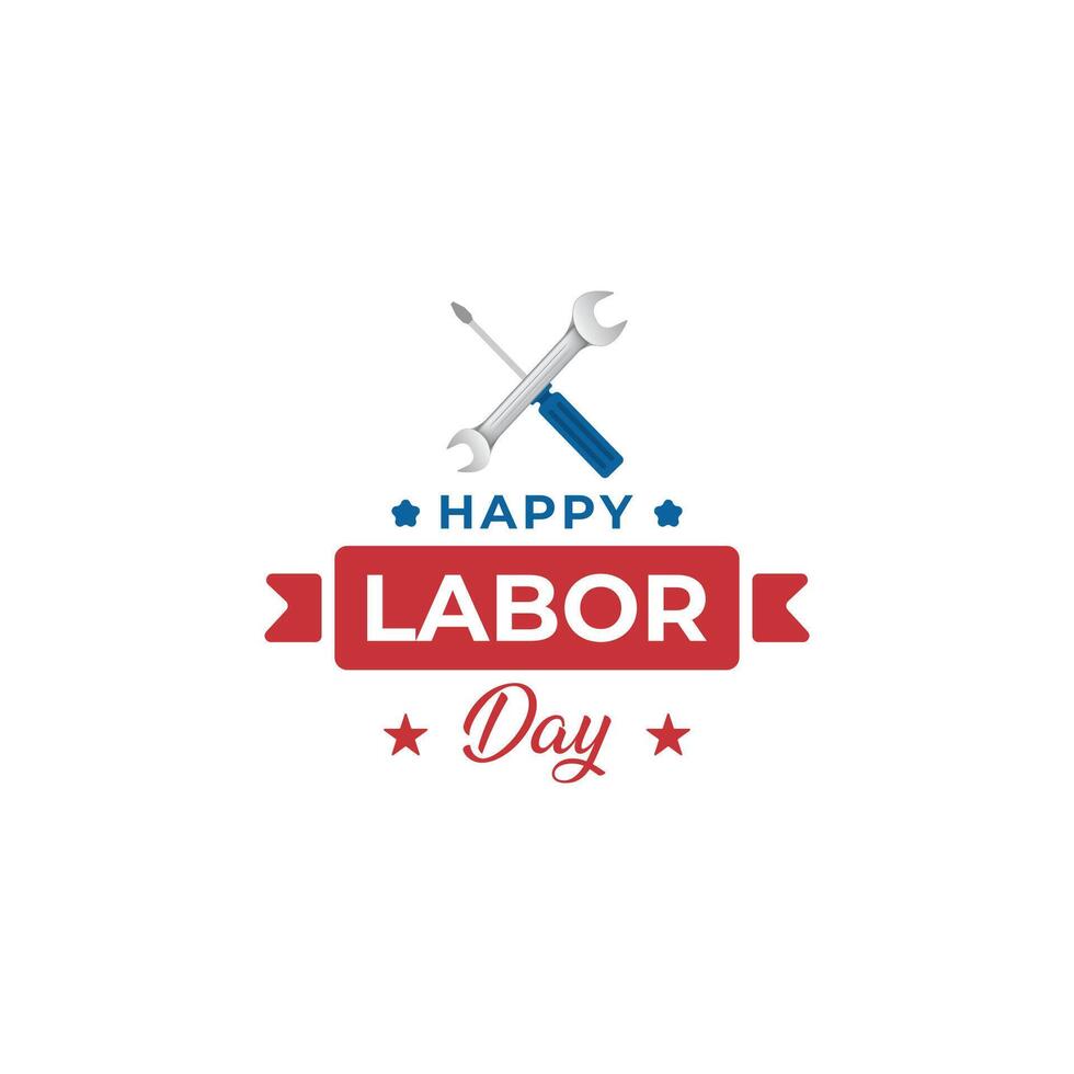 Happy labor day logo design element for labor day celebration vector