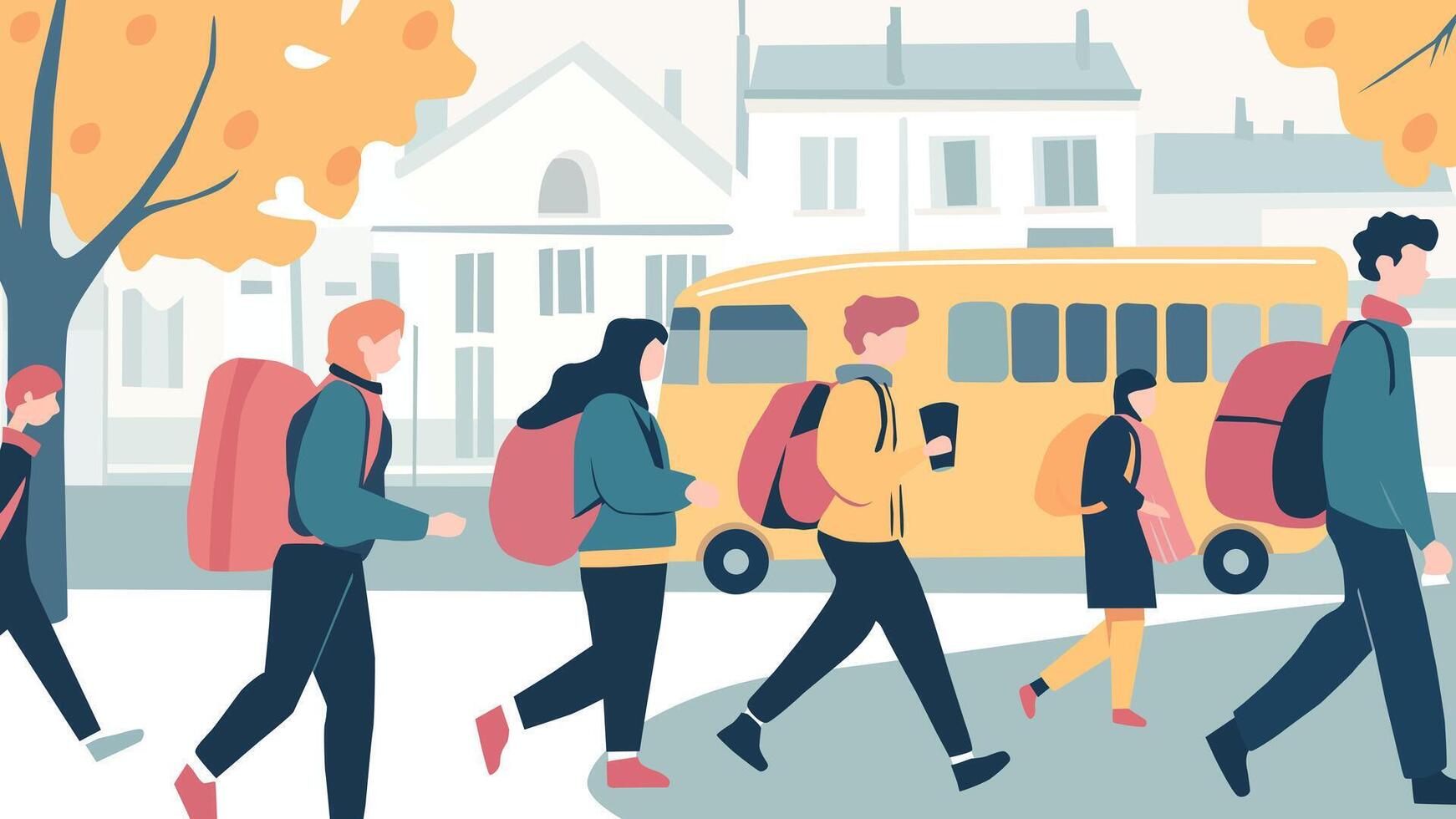 A School Day Morning vector