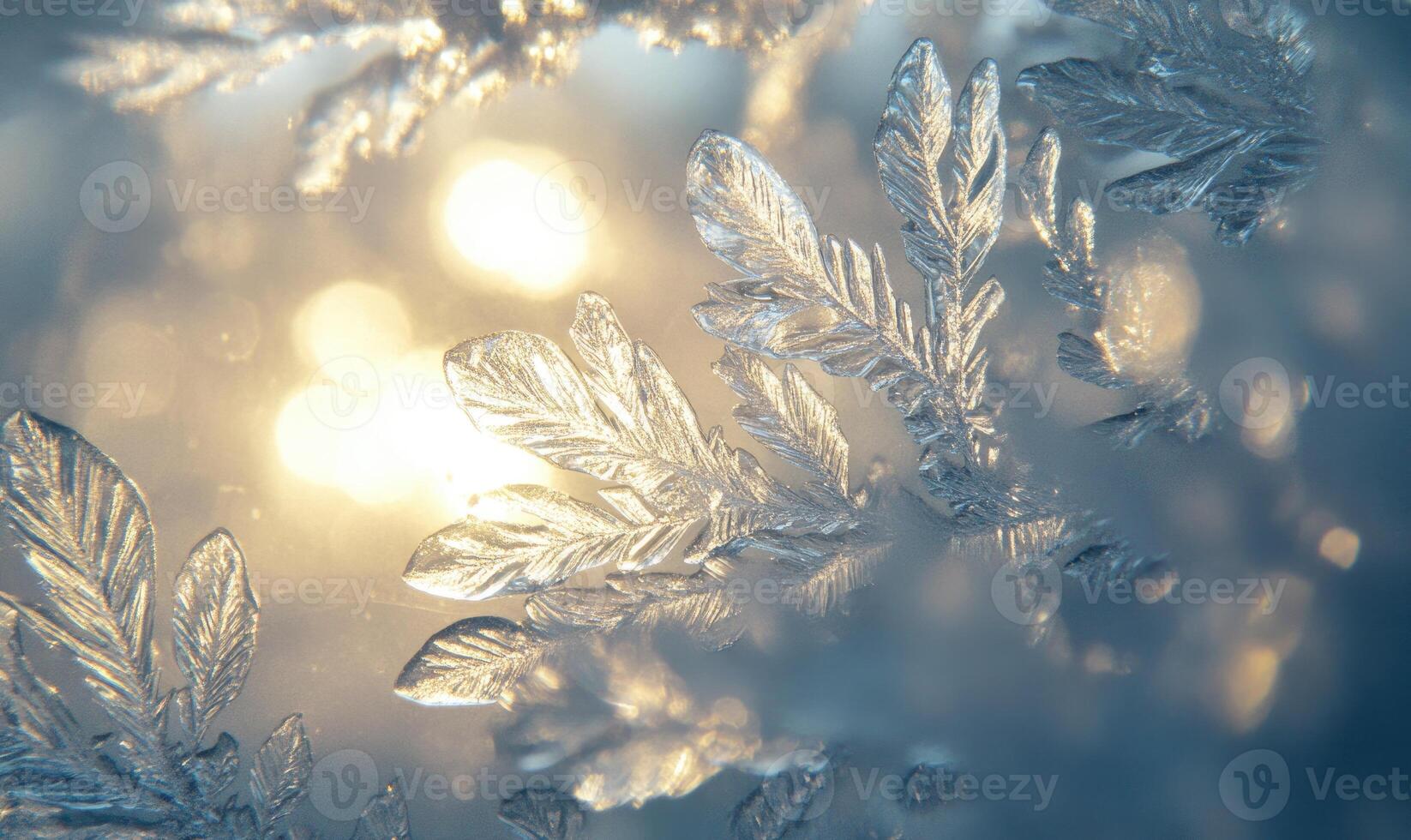 A close up of a leaf with frost on it photo