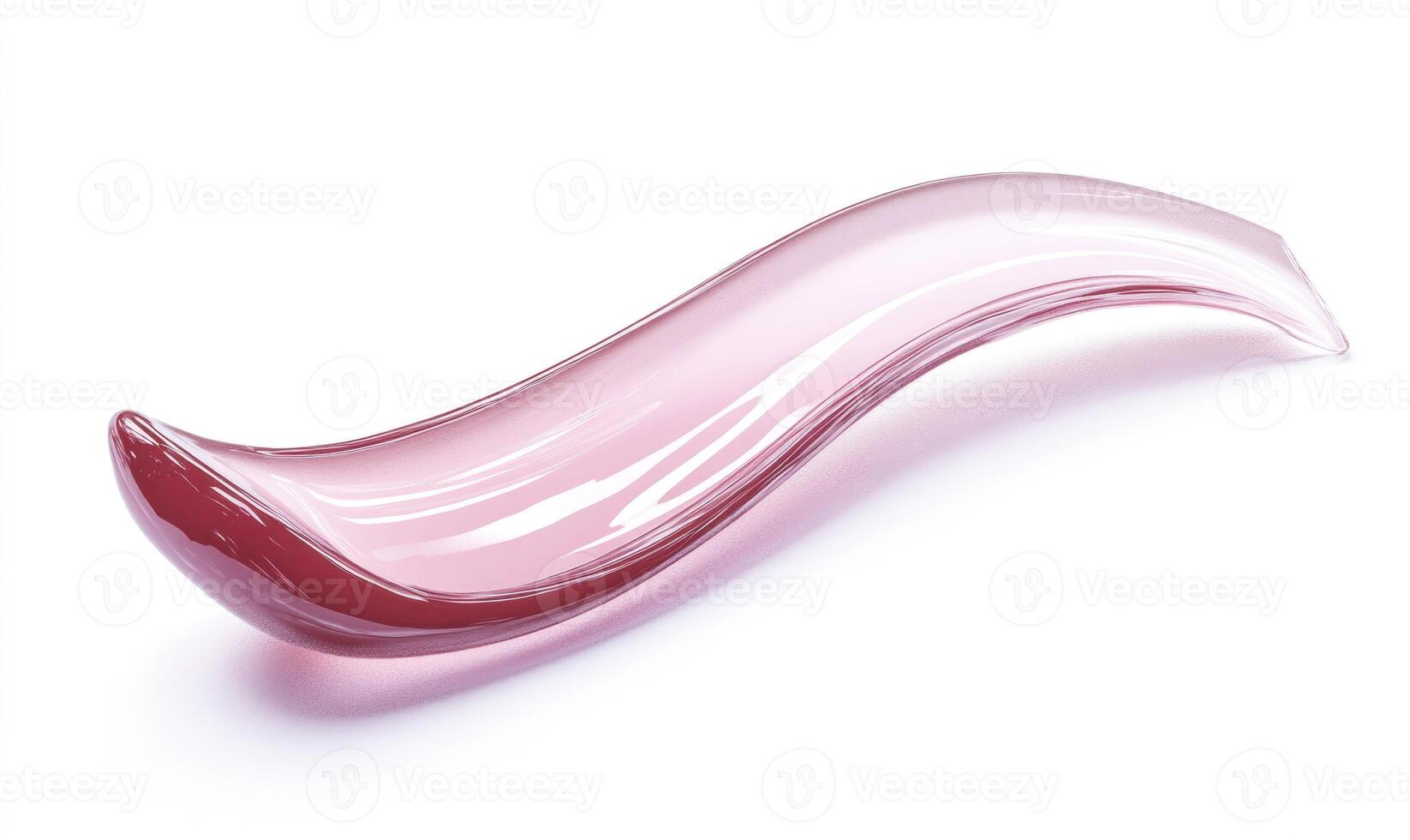 A pink object with a curved shape photo