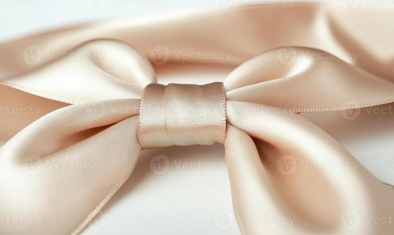 A ribbon with a bow is shown in a light pink color photo