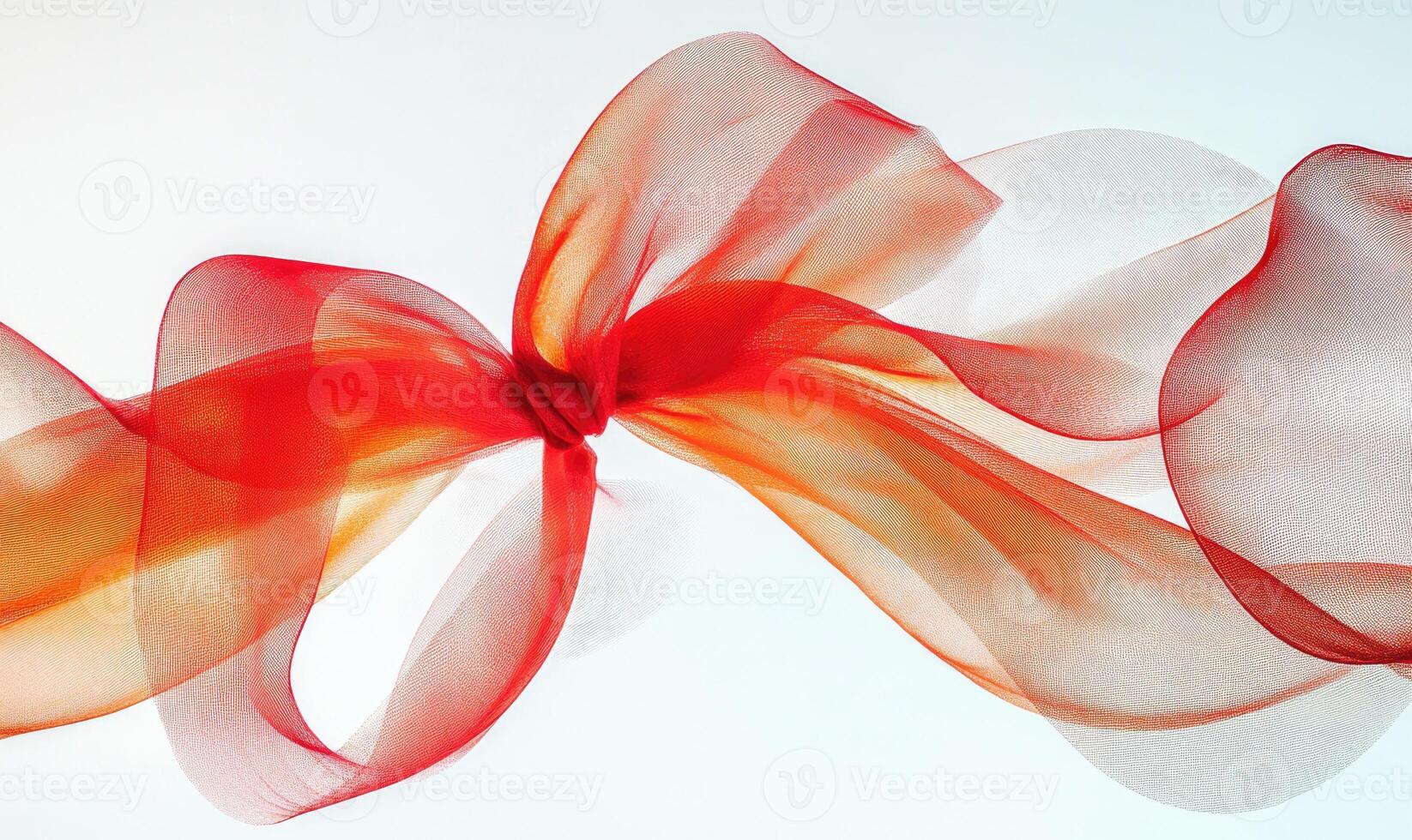 A red and white ribbon photo