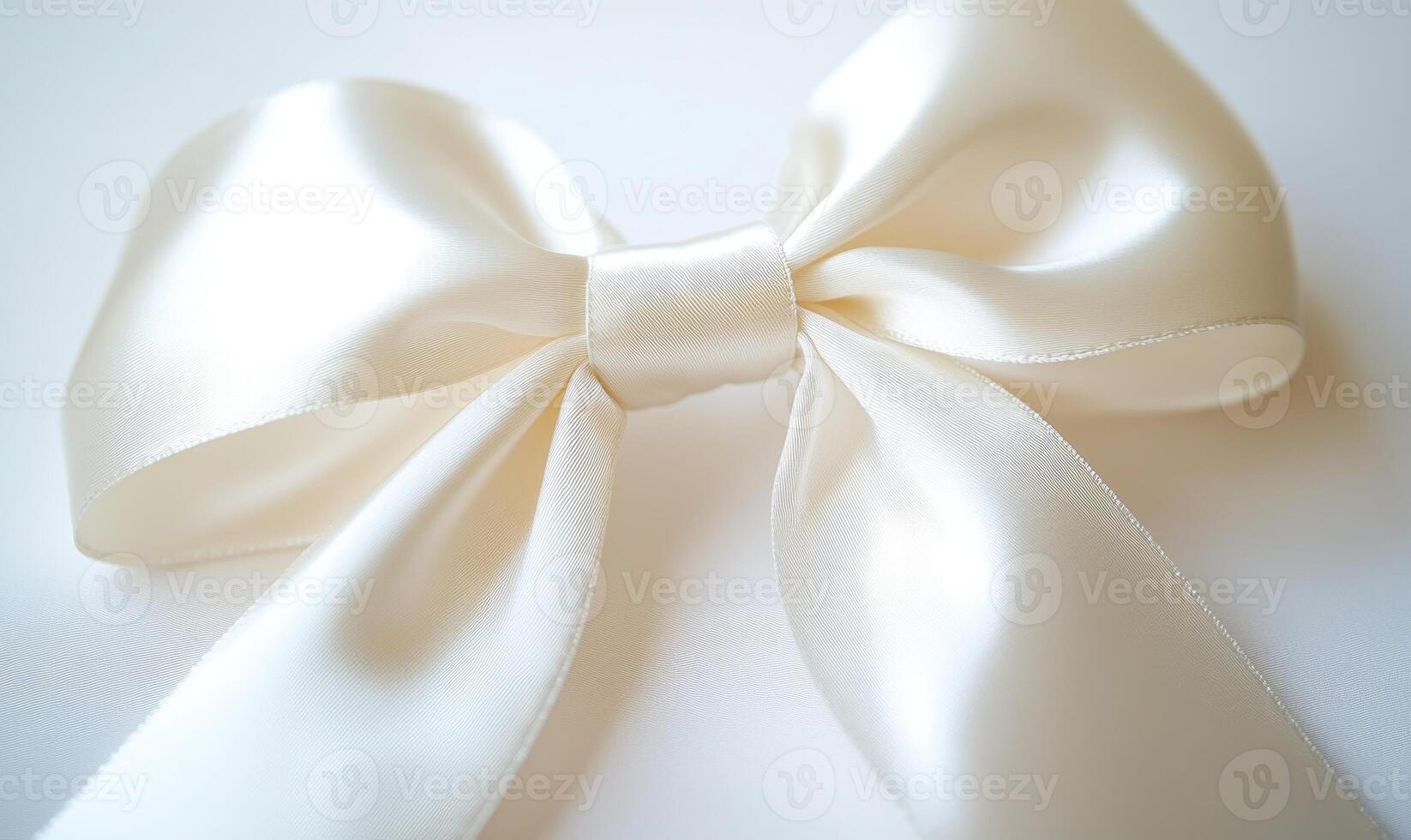 A white ribbon with a bow is the main focus of the image photo