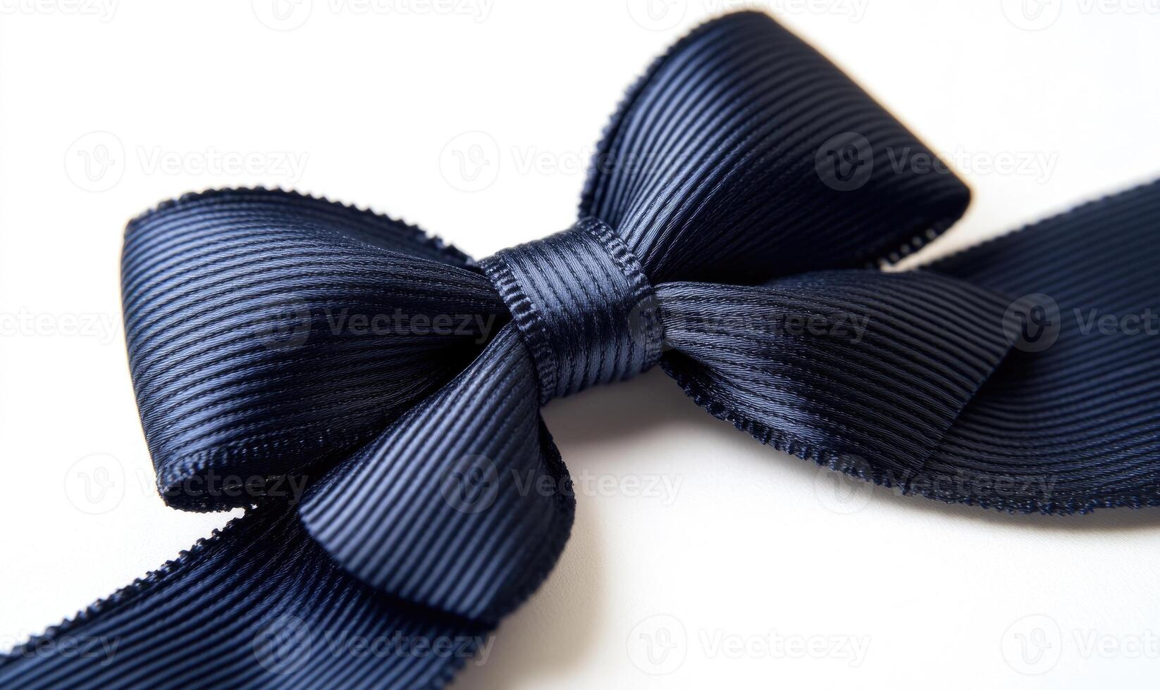 A black ribbon bow is shown in the image photo