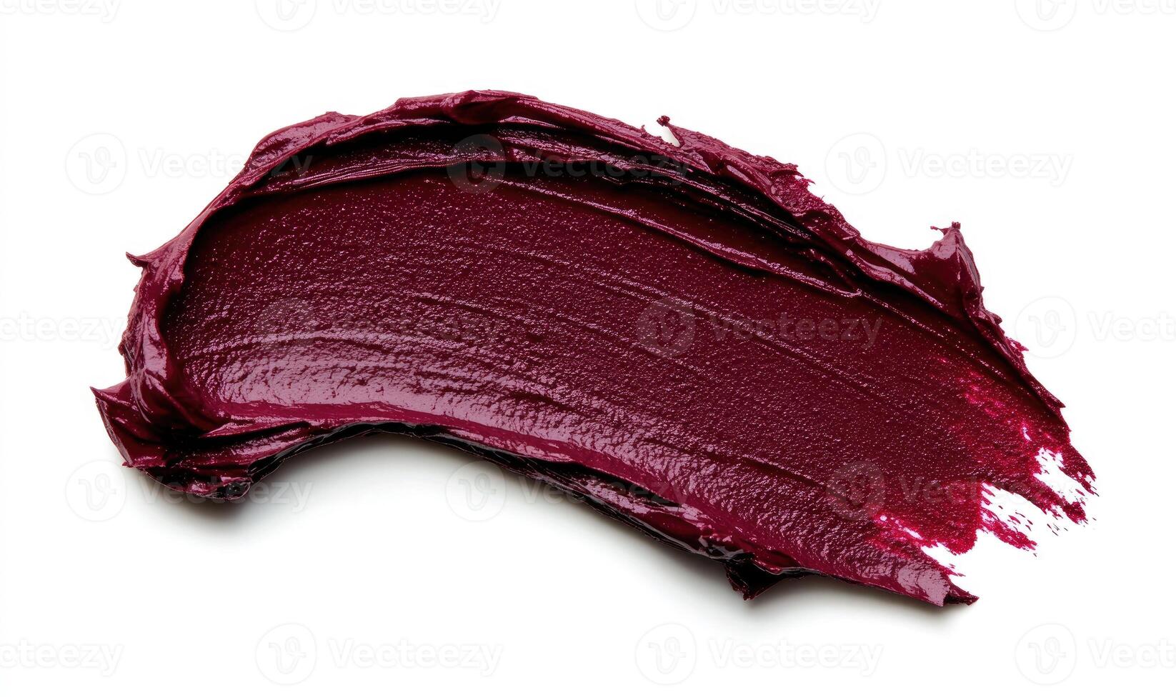 A smear of red lipstick on a white background photo