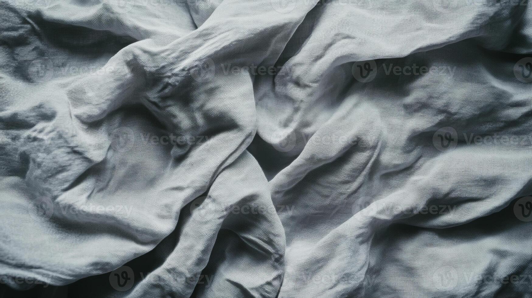 Abstract Wrinkled Fabric Texture in Shades of Gray photo