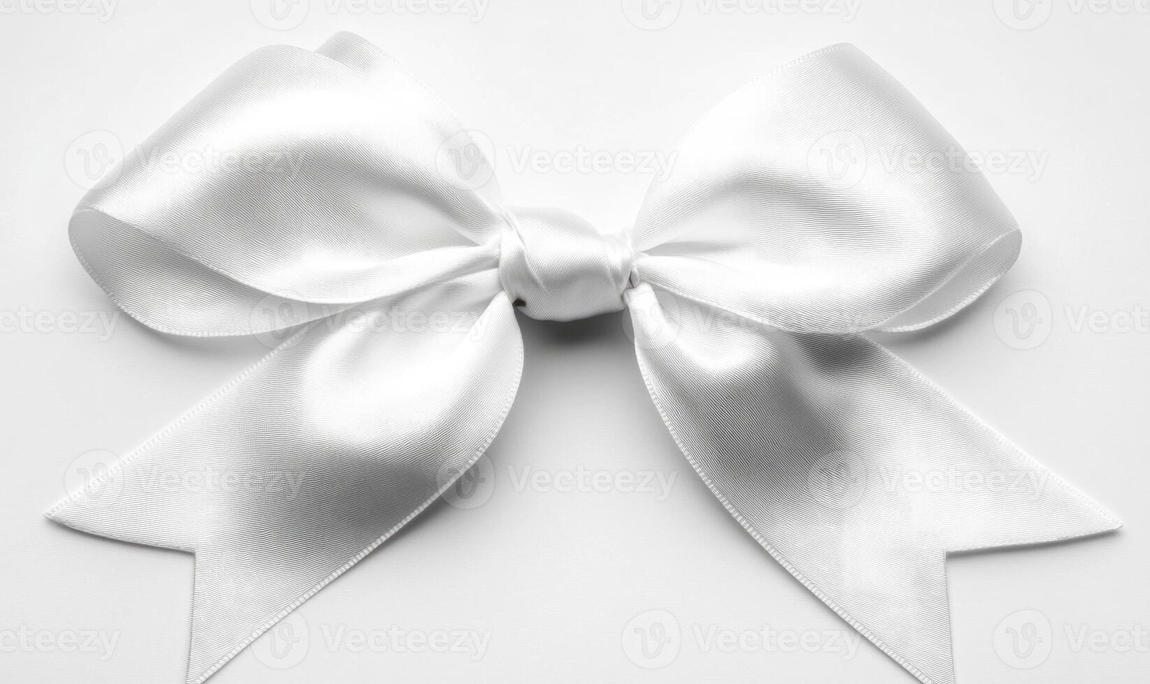 A white ribbon bow is shown in the image photo