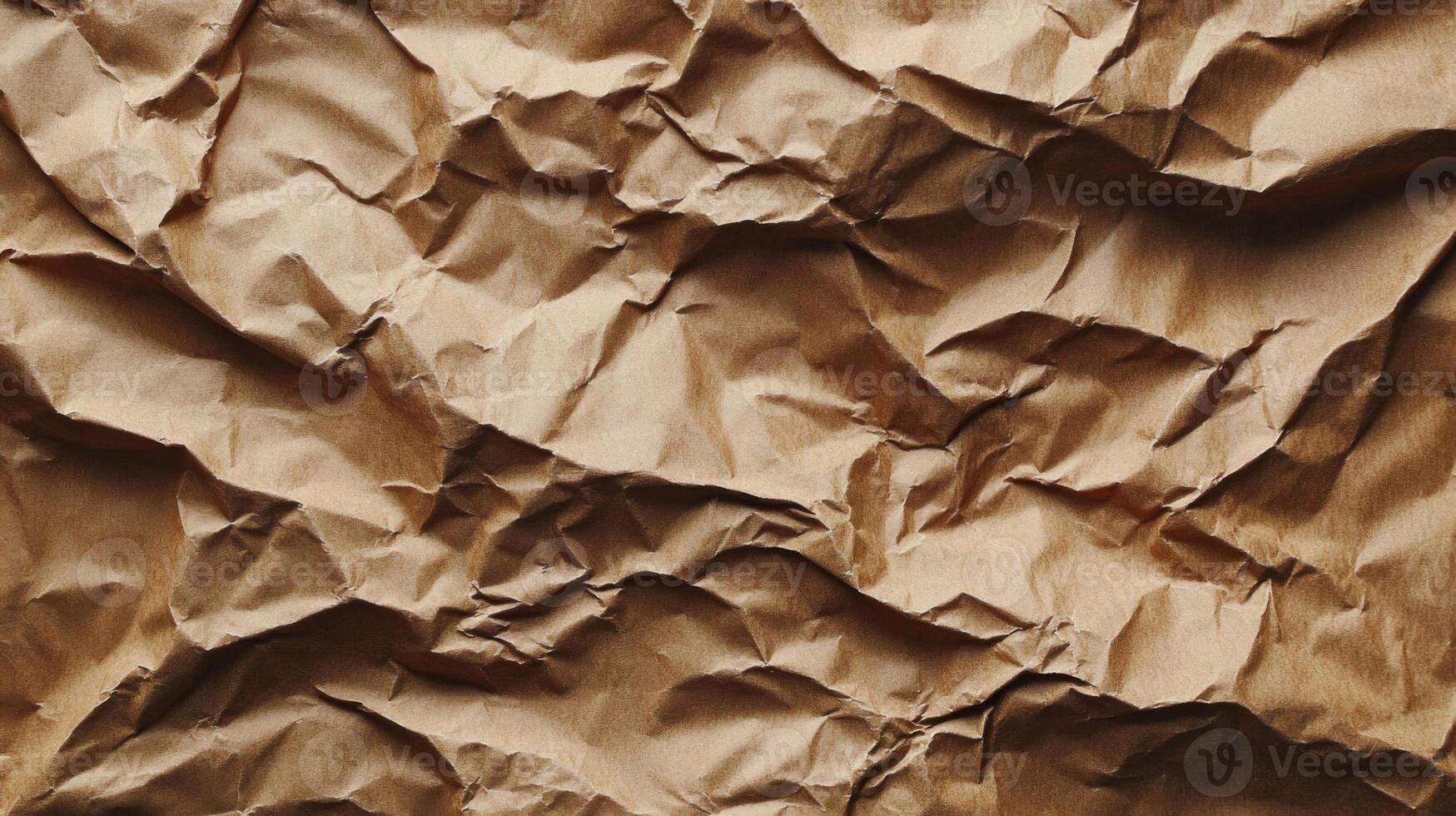 Crumpled Brown Paper Texture photo
