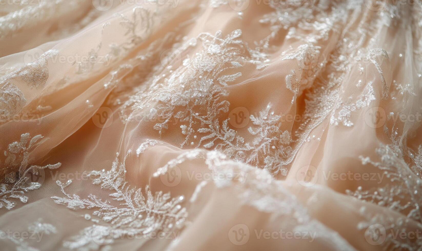 A white lace dress with flowers on it photo
