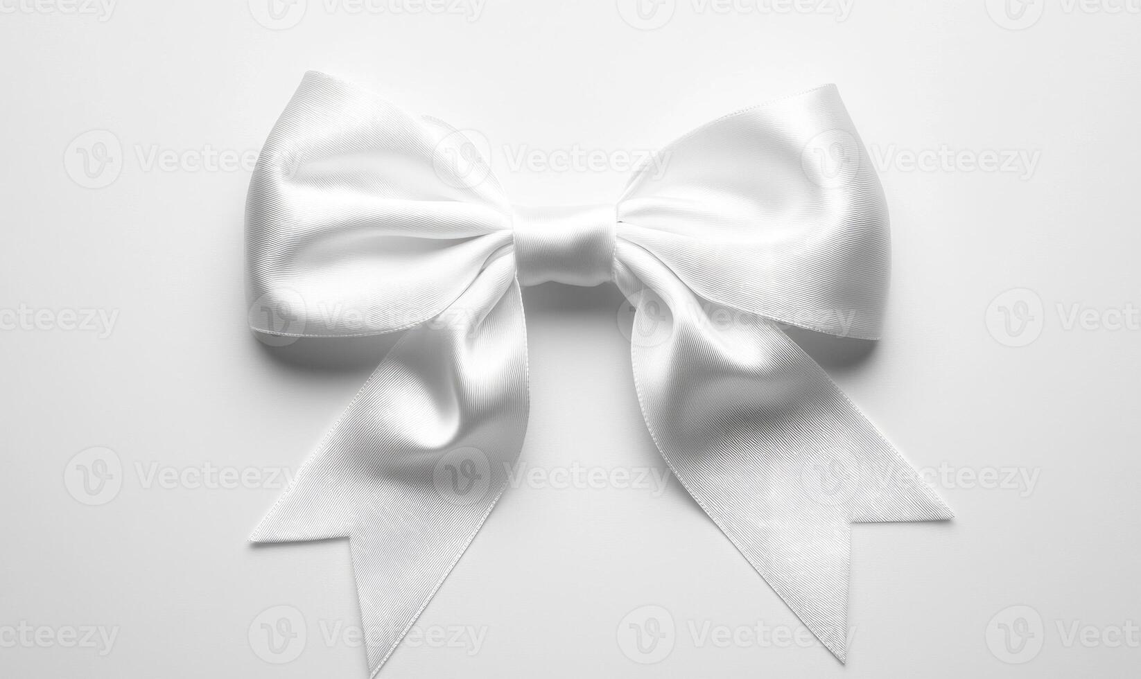 A white ribbon bow is shown in the image photo