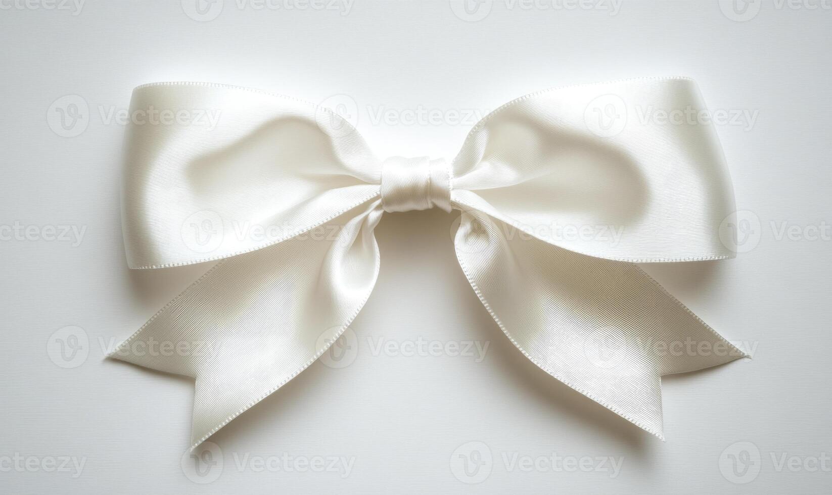 A white ribbon bow is shown in the image photo
