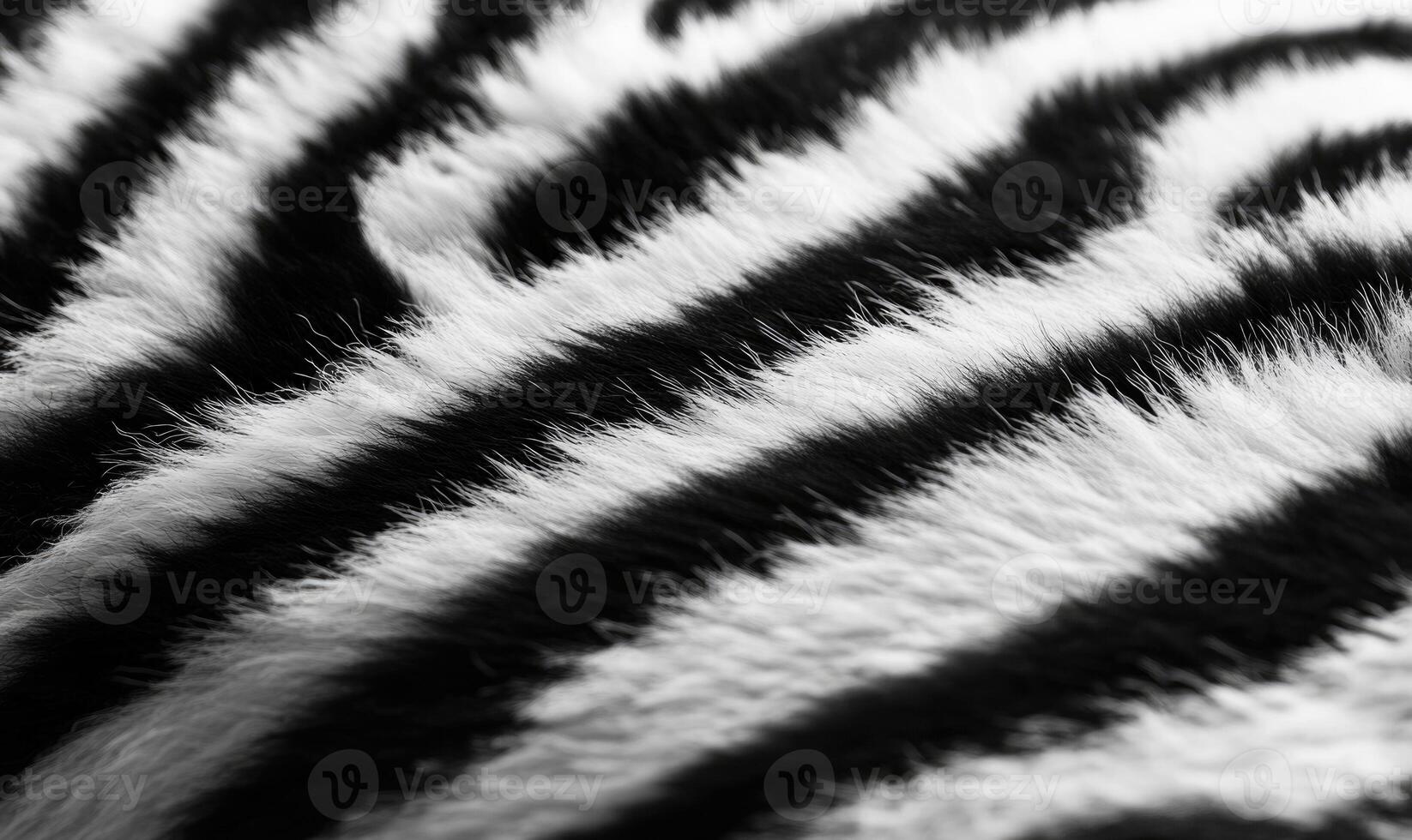 A close up of a zebra's fur with black and white stripes photo