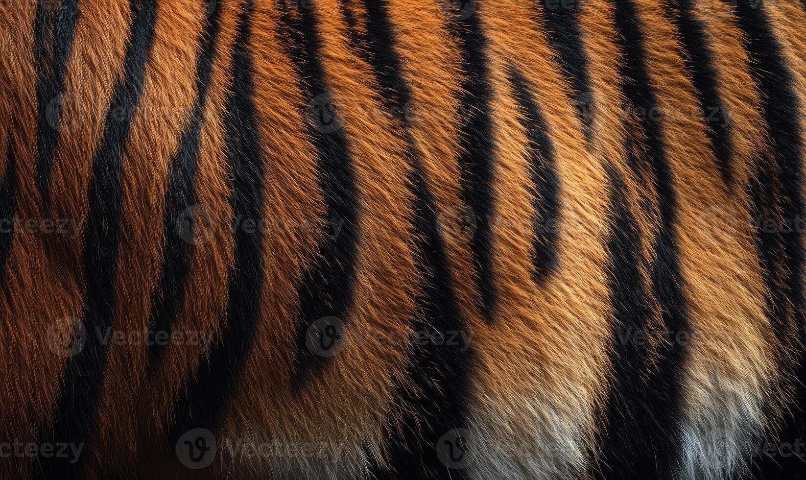 A close up of a tiger's fur with black and orange stripes photo