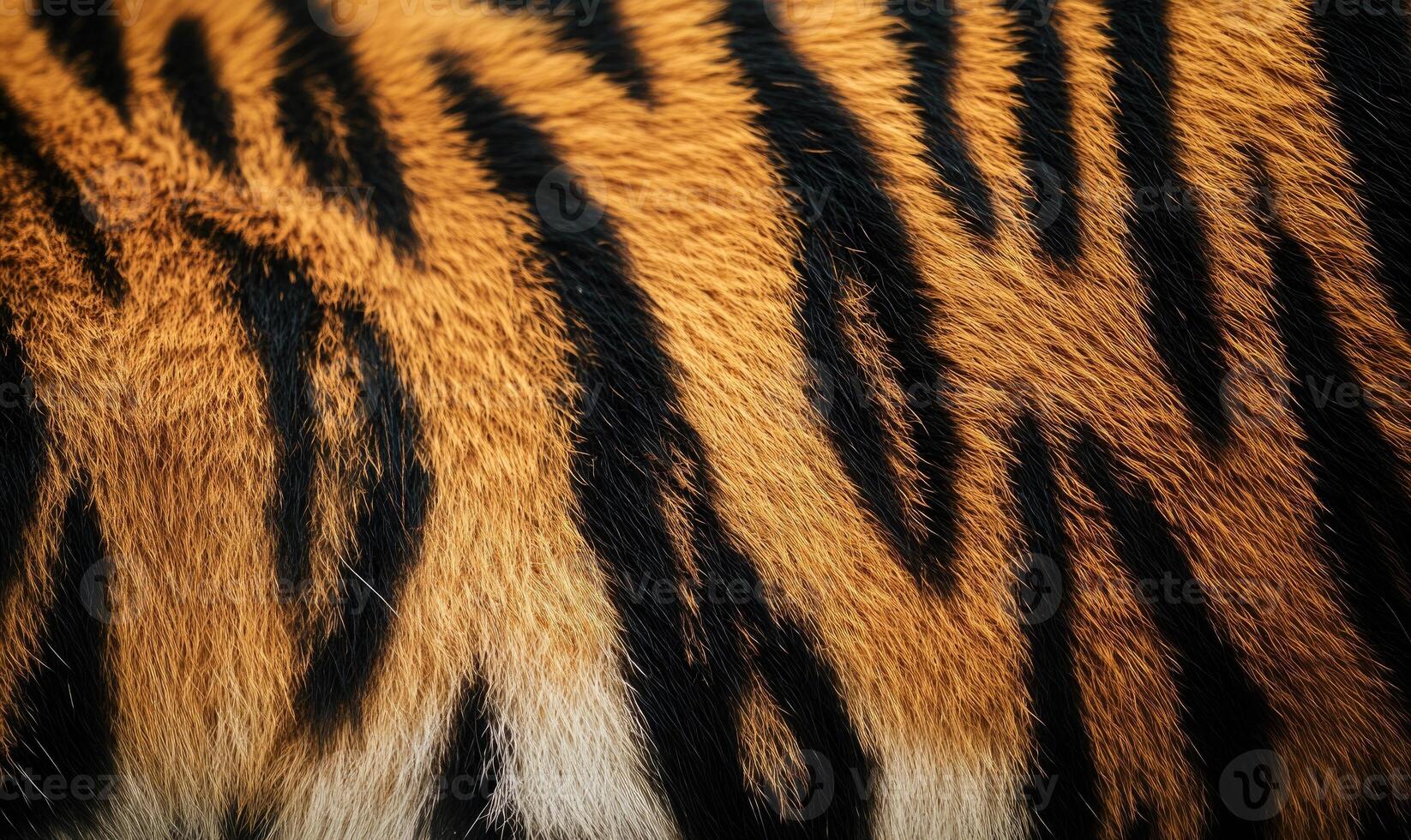 A close up of a tiger's fur with black and orange stripes photo