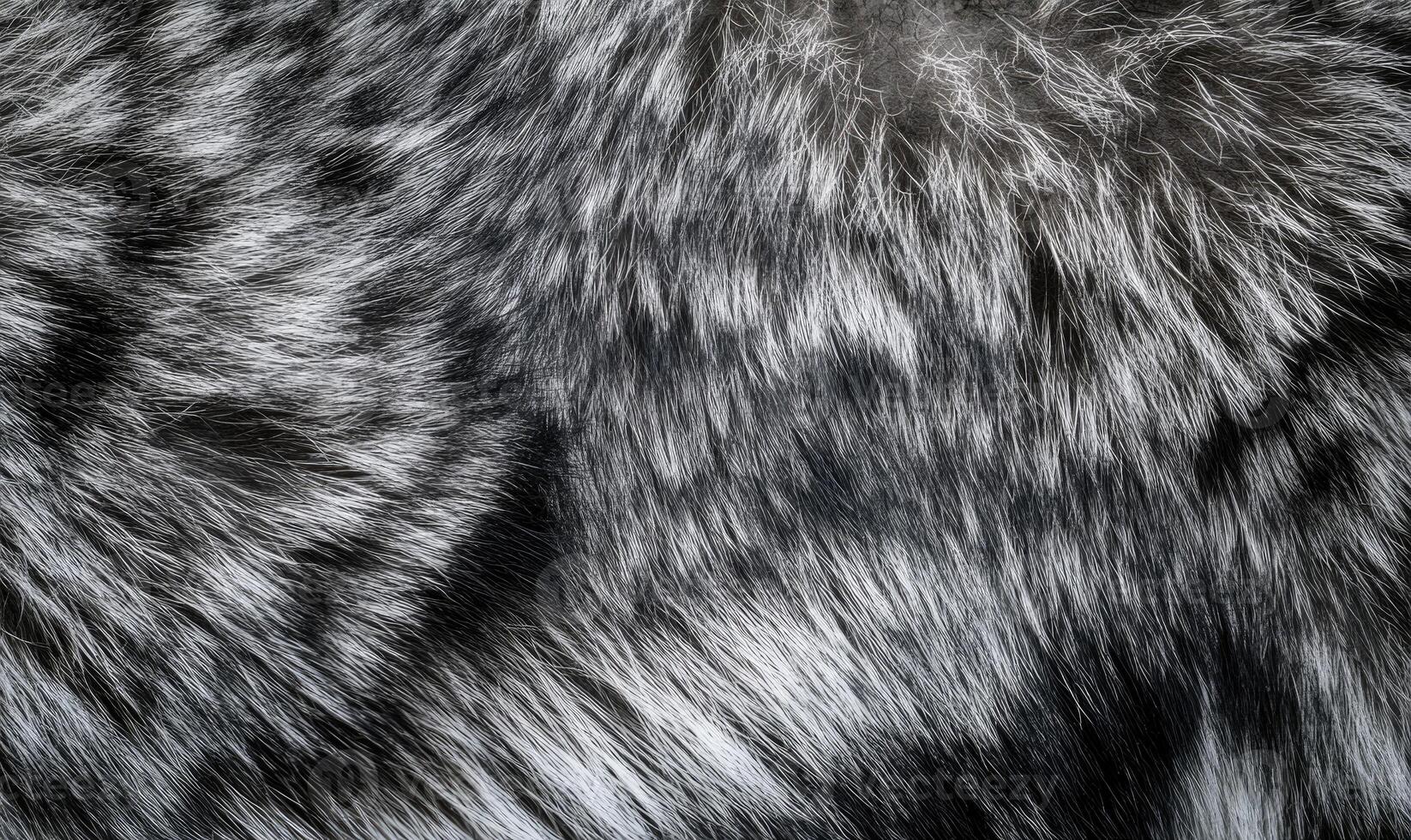 A close up of a fur texture with a black and white color scheme photo