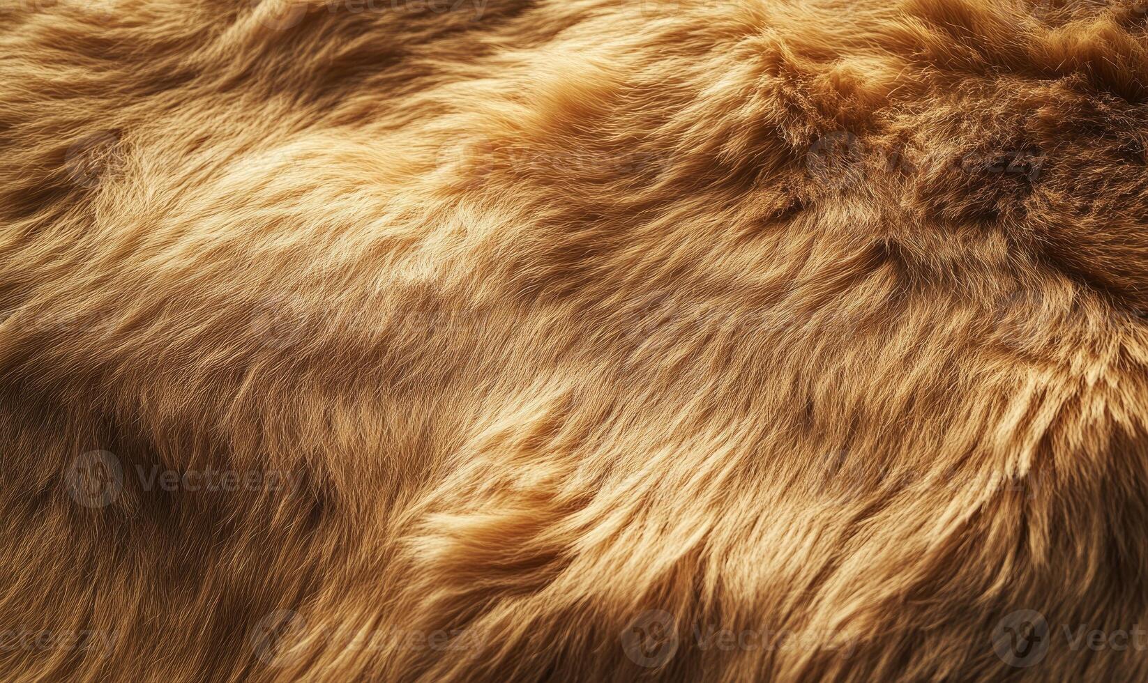 The fur is brown and has a lot of texture photo