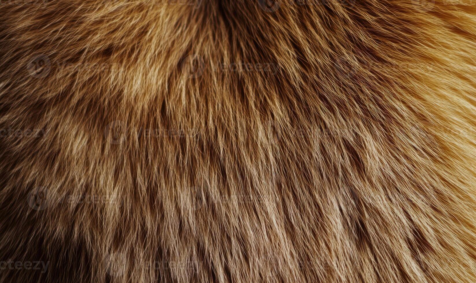 The fur of a brown animal is shown in detail, with the texture photo