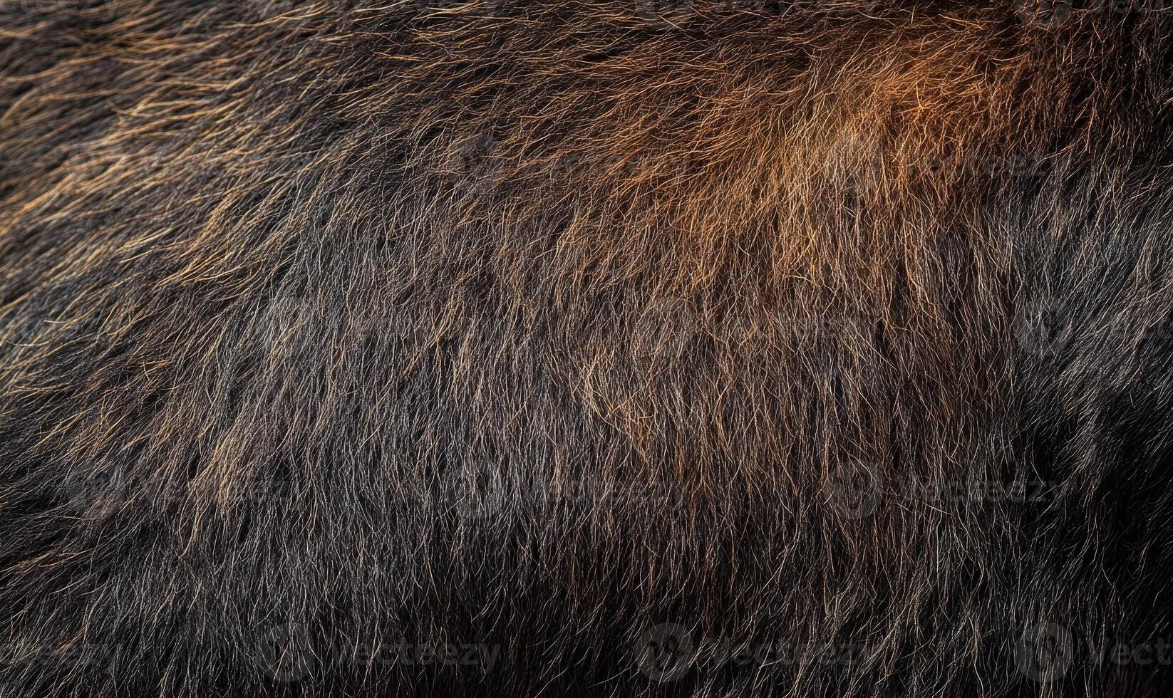 The fur of a brown bear is shown in detail photo