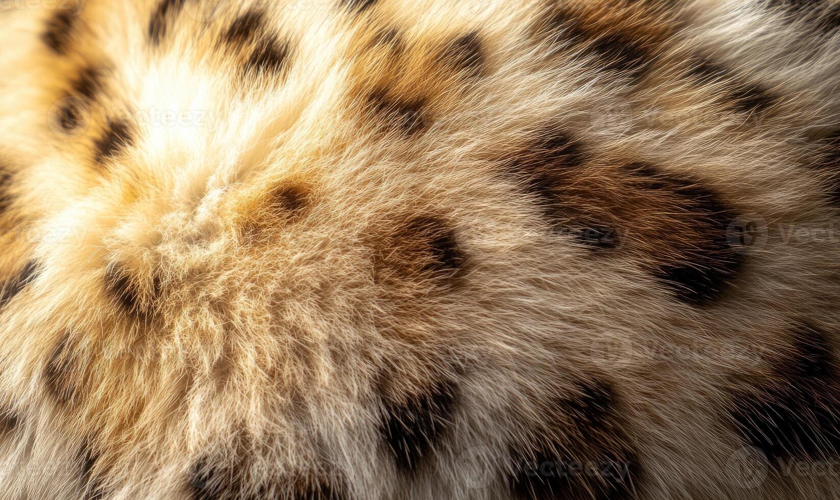 A close up of a cat's fur with brown and black spots photo