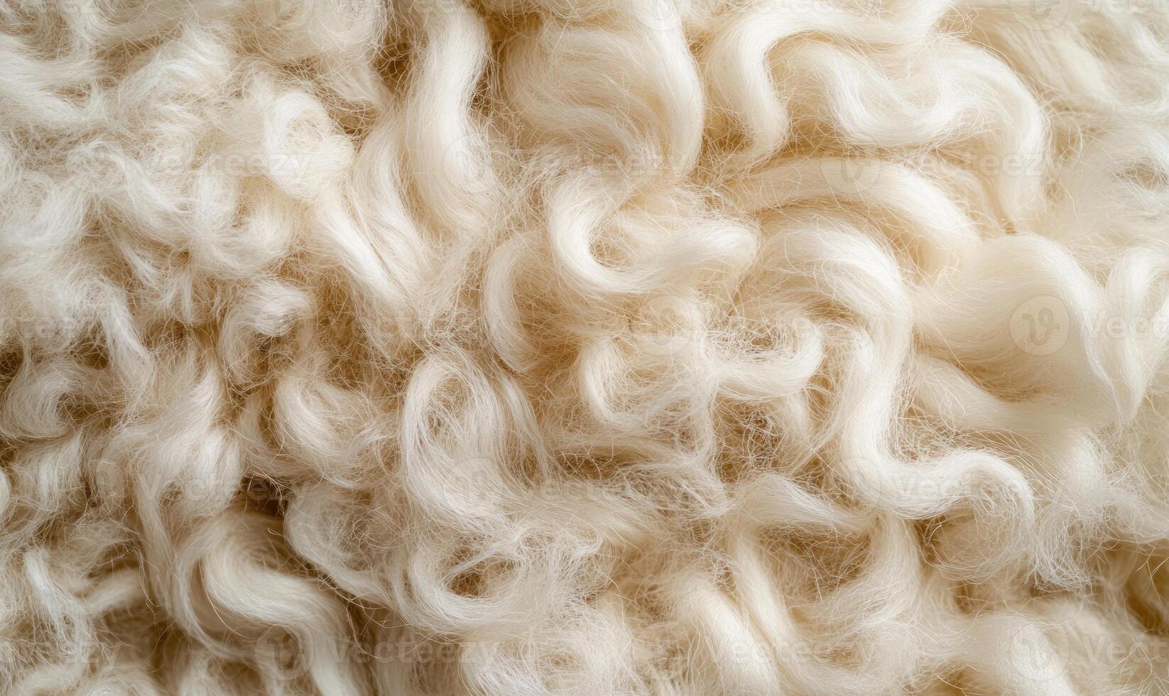 A close up of a fluffy white sheep's wool photo