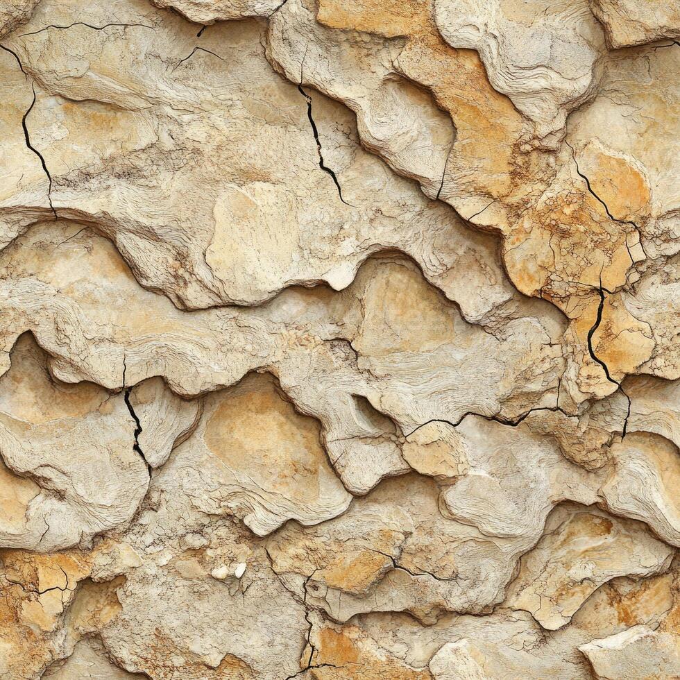Photo of a seamless texture of fossilized stone