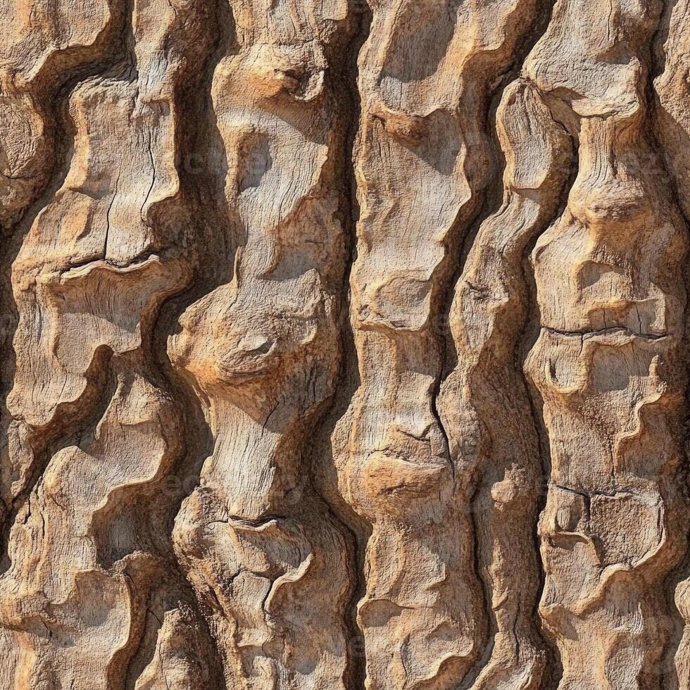 Photo of a seamless texture of shagbark hickory