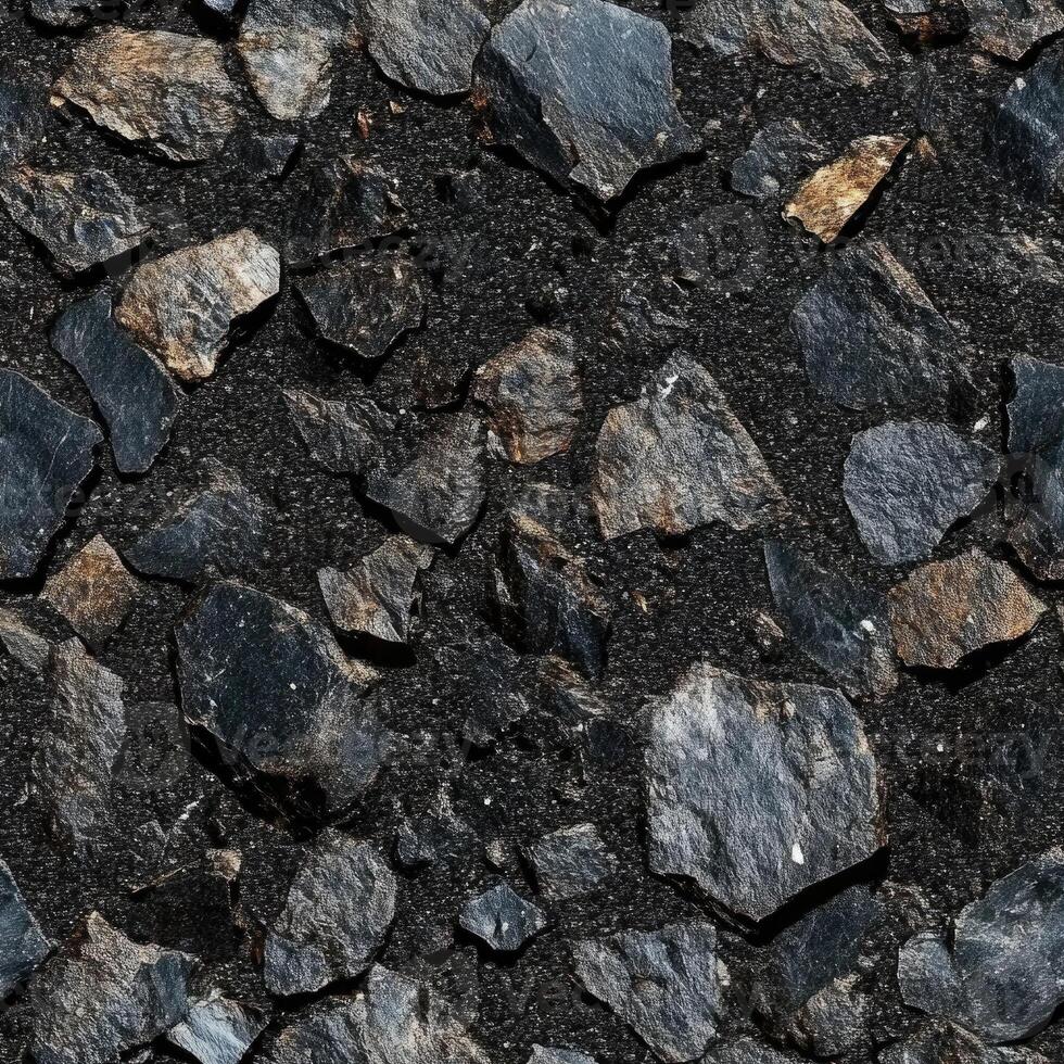 Photo of a seamless texture of black basalt