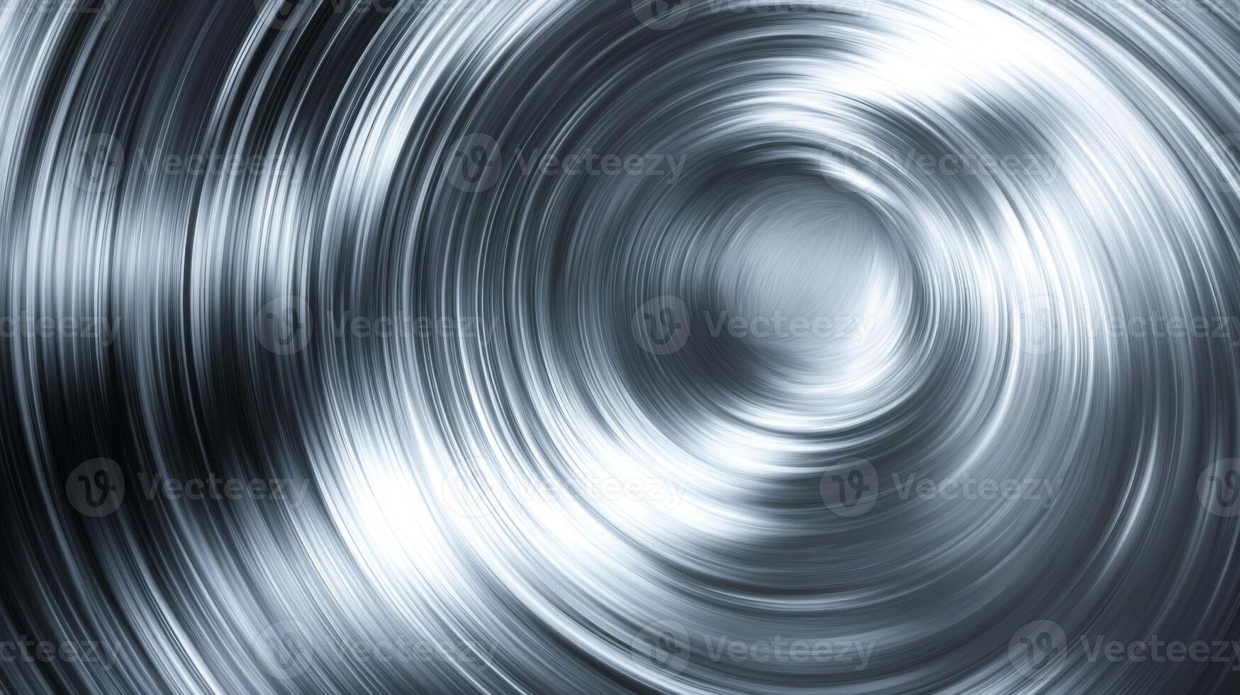 Abstract Circular Pattern of Silver Metallic Lines photo