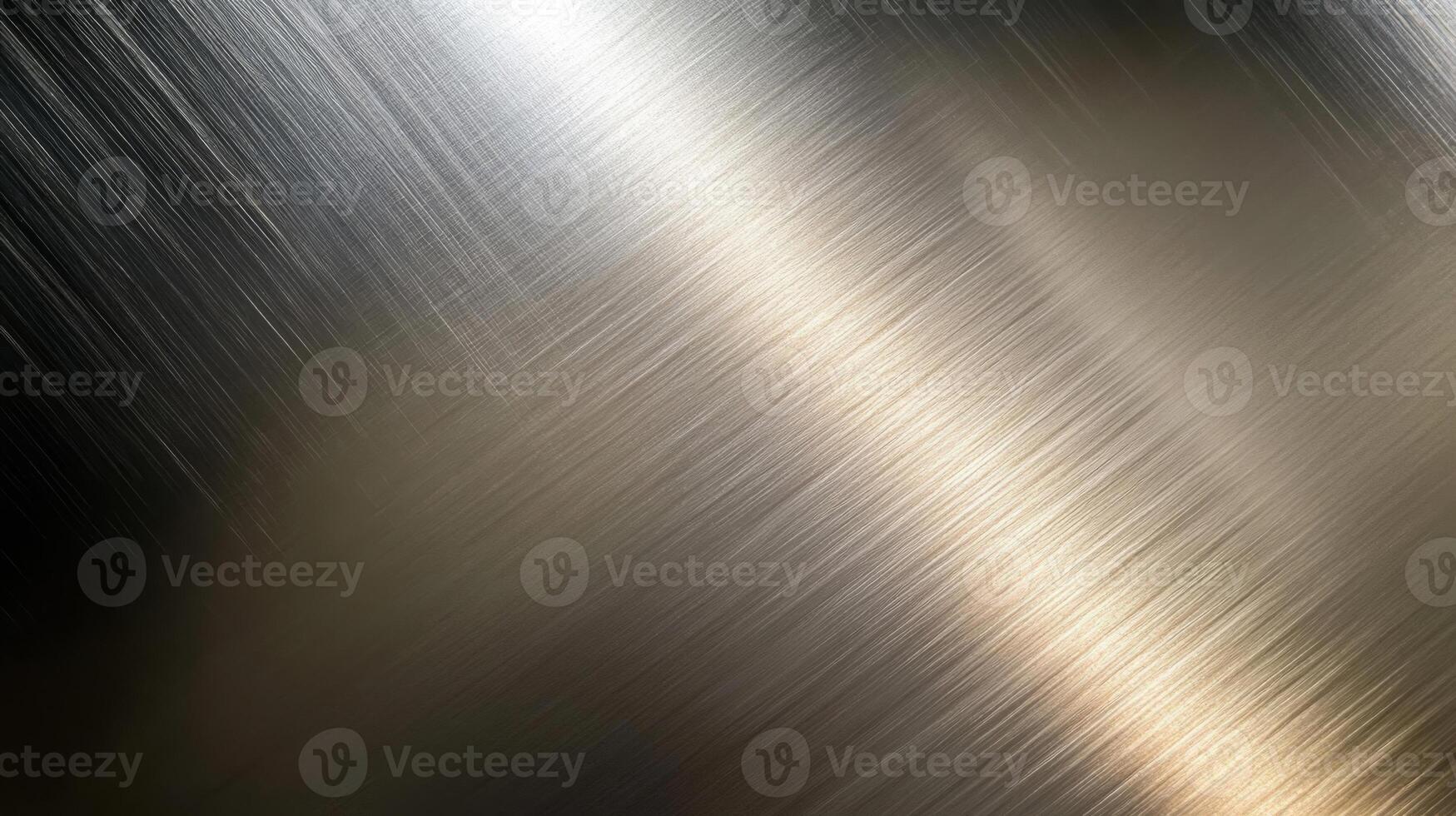Brushed Metal Surface with Diagonal Lines and Light Reflection photo