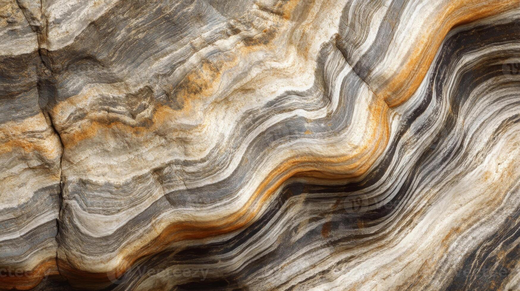 Wavy, Multicolored Rock Formation photo