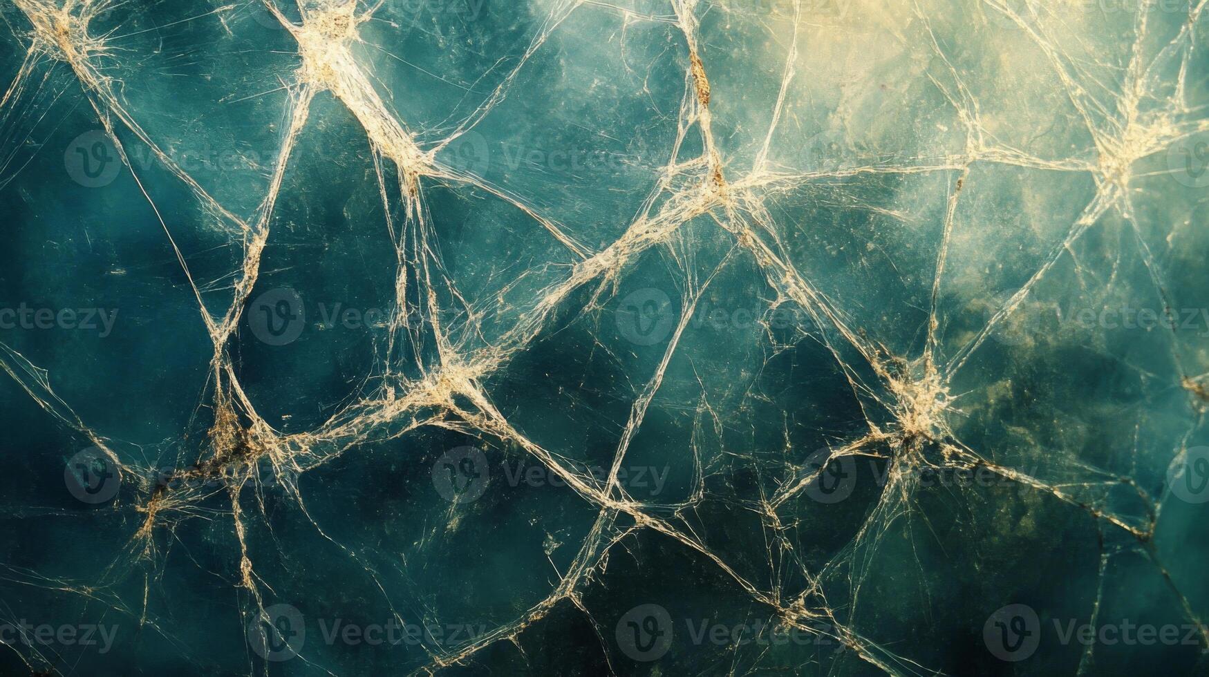 Abstract Web Pattern on Teal Background photo