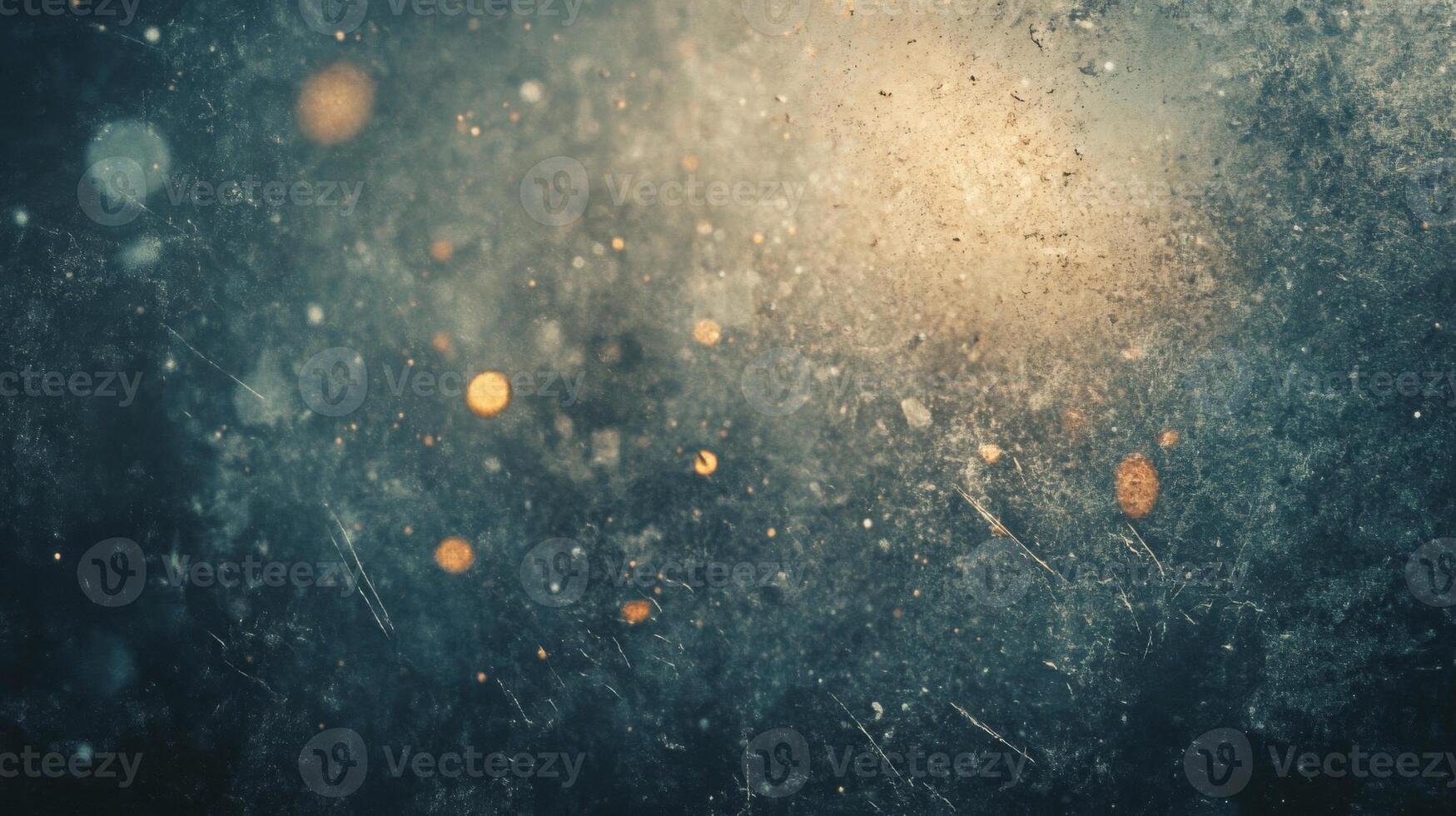 Abstract Blue and Gold Background with Texture and Light photo