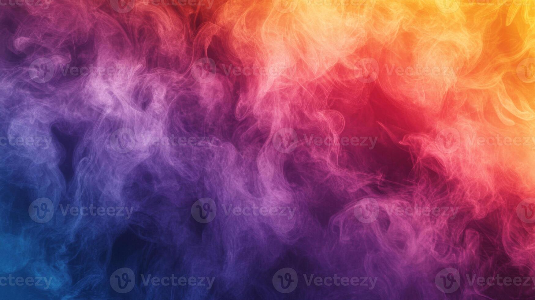 Abstract Swirling Smoke in Vivid Hues of Blue, Purple, Pink, Red, and Orange photo