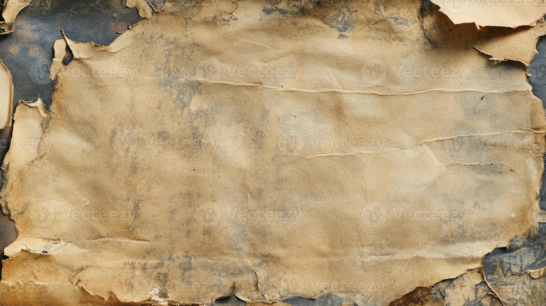 Aged and Tattered Paper Texture with Faded Ink Stains photo