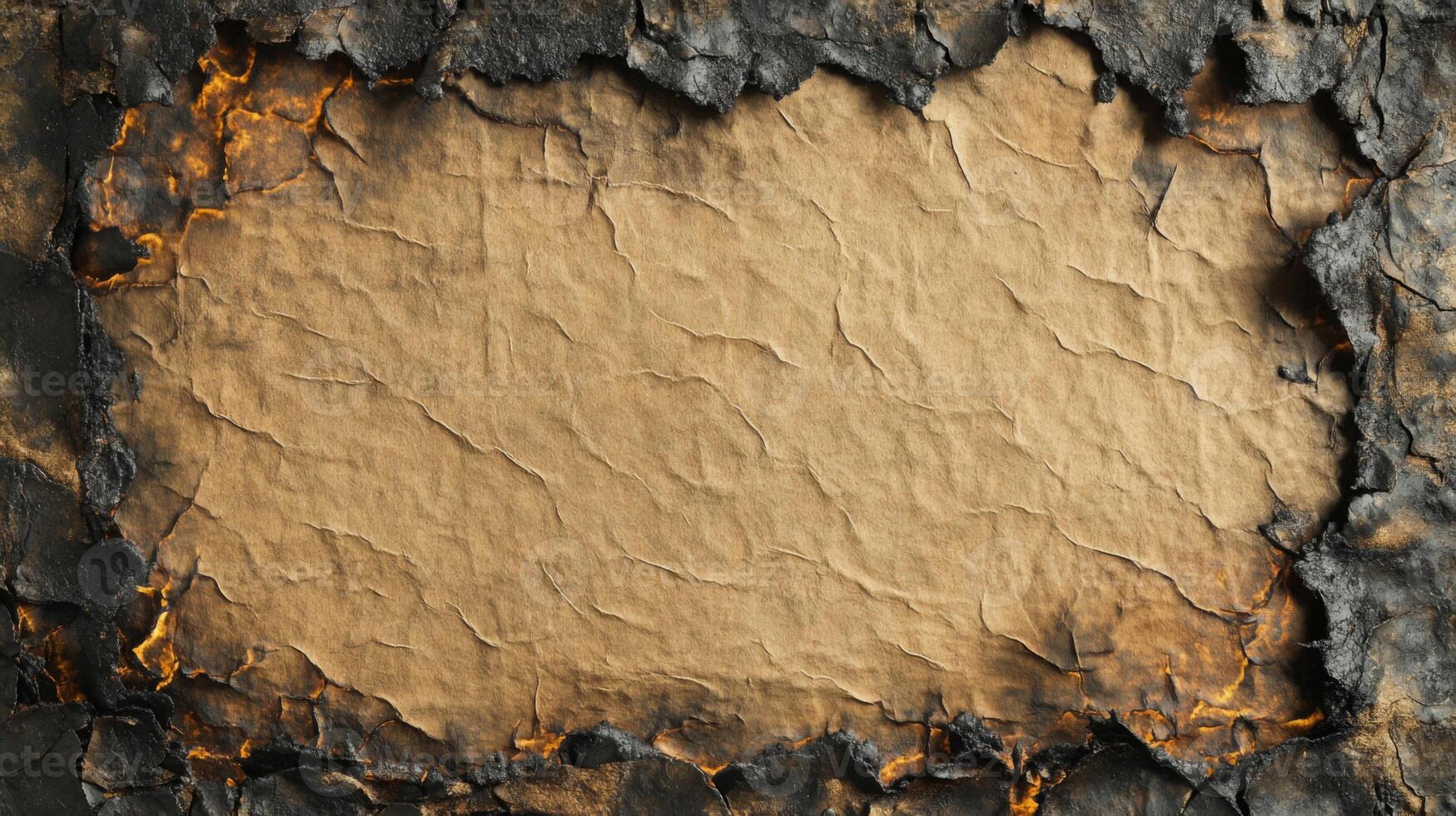 Burnt Edges of Paper with a Brown Center photo