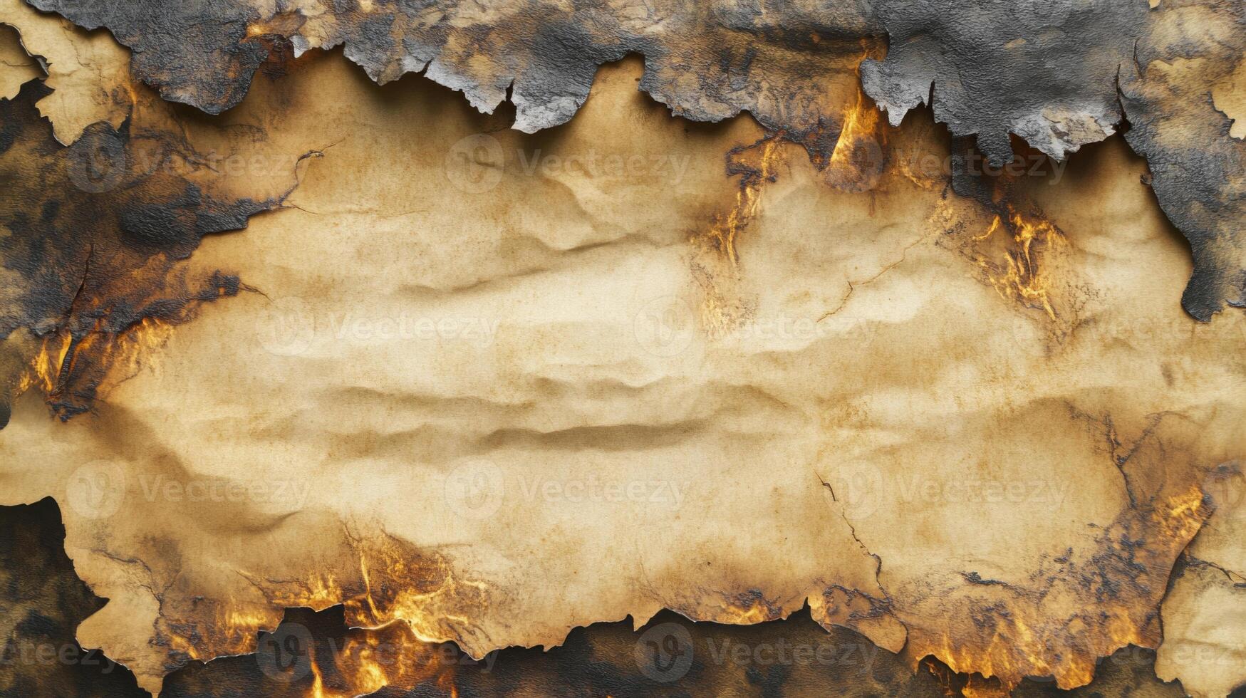 Burned Paper with Scorched Edges and a Blank Center photo