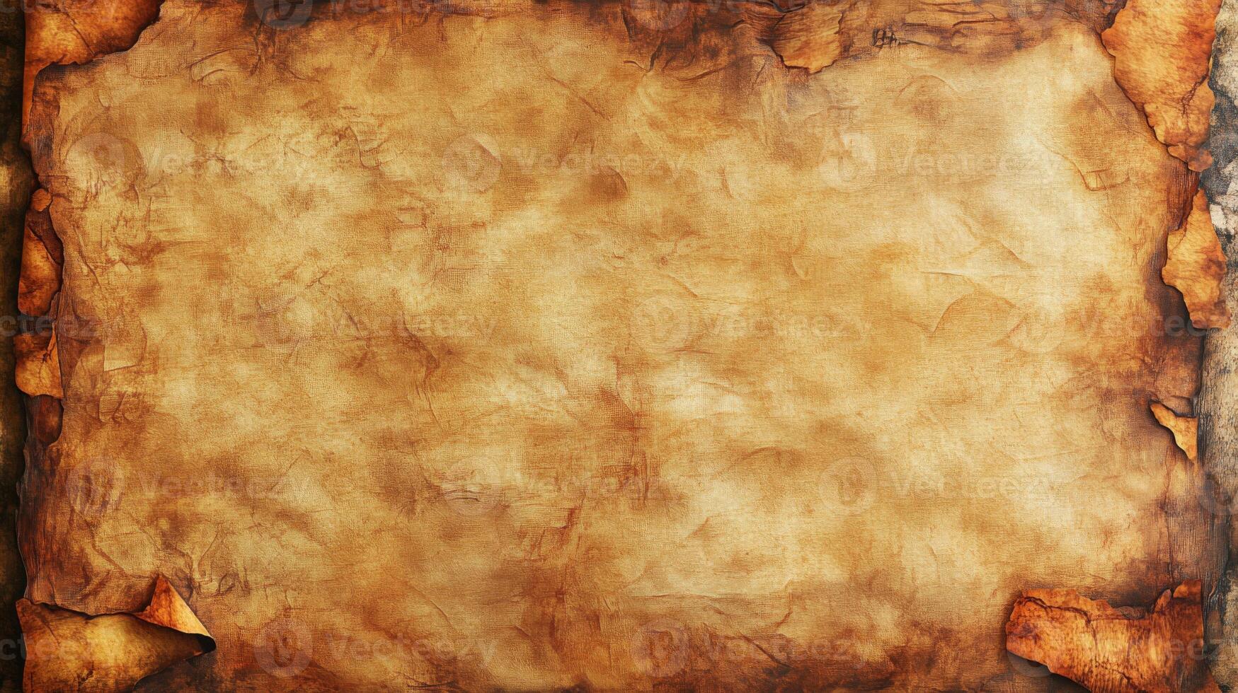 Aged and Faded Paper Texture with Burned Edges photo