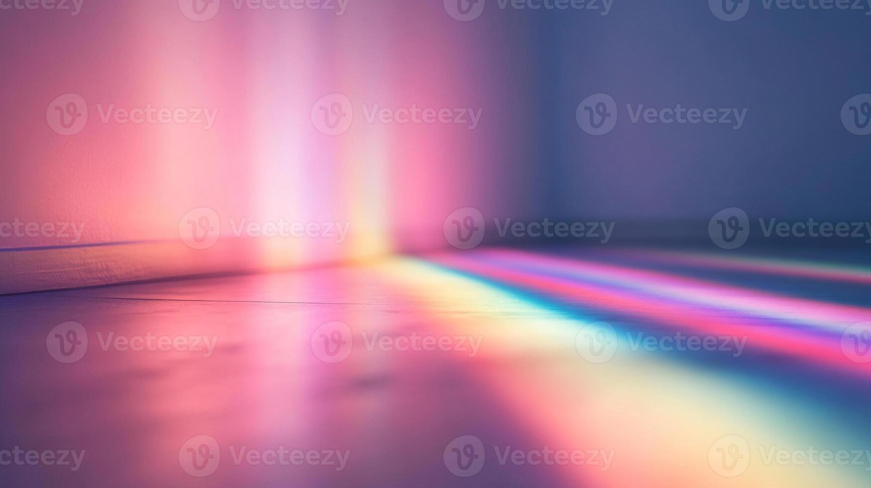 Colorful Light Rays on a Floor photo