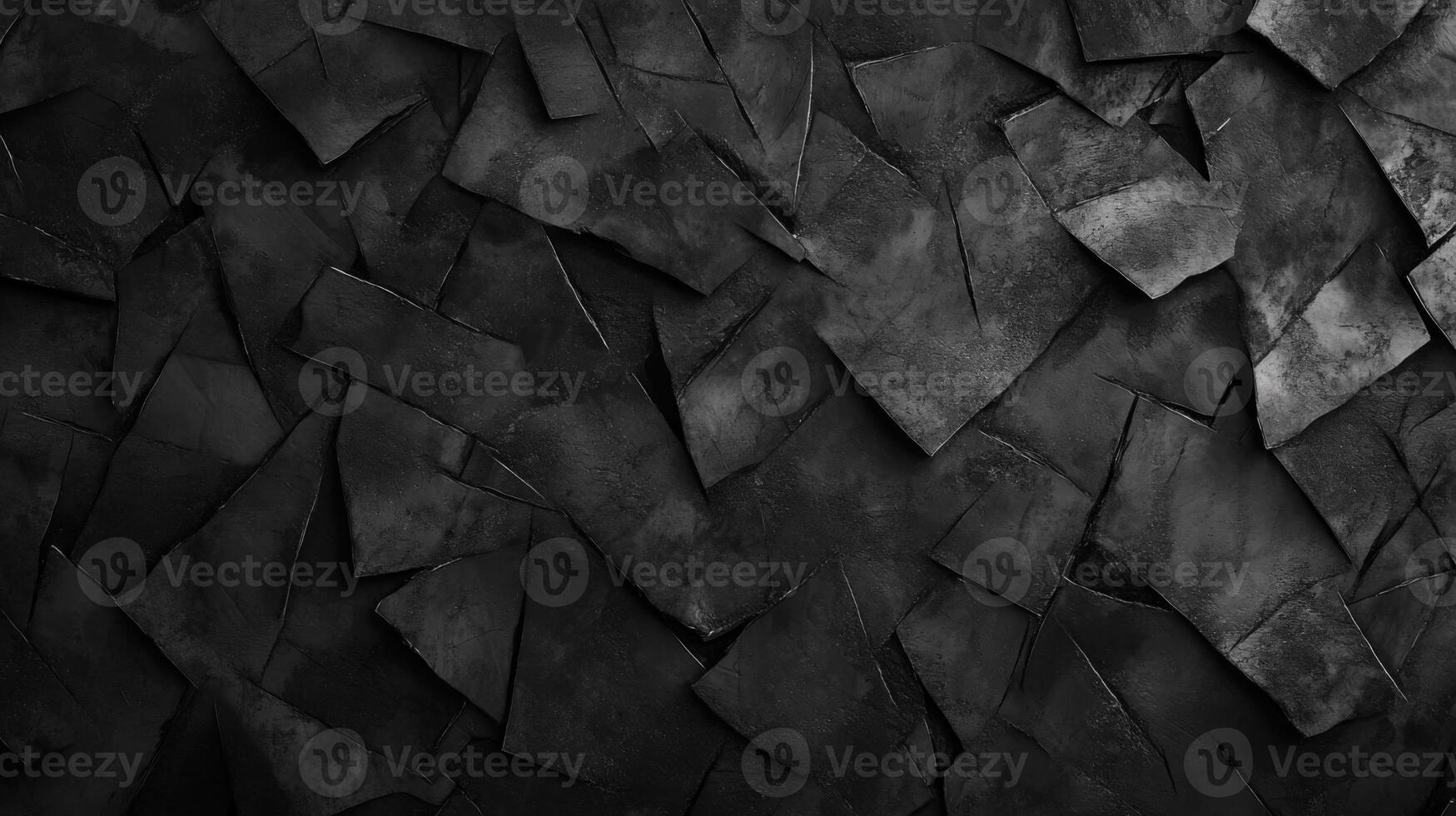 Black Abstract Geometric Pattern Made of Irregular Shapes photo