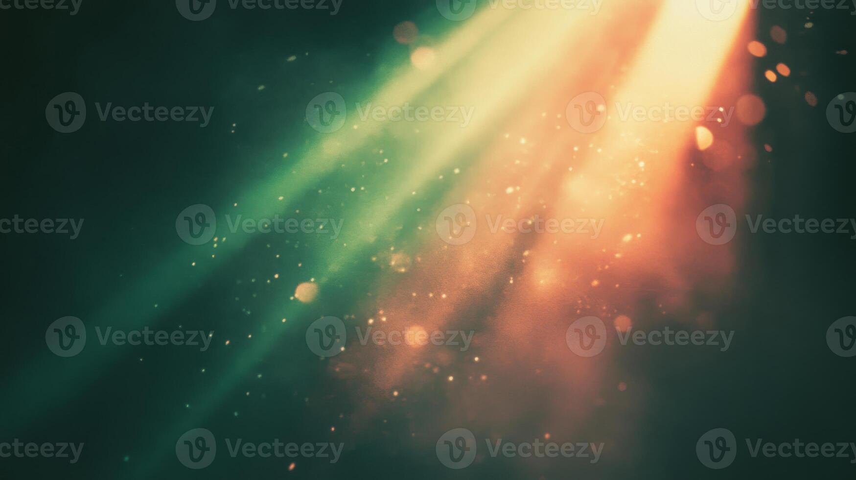 Abstract Background with Diagonal Light Rays and Glowing Particles photo