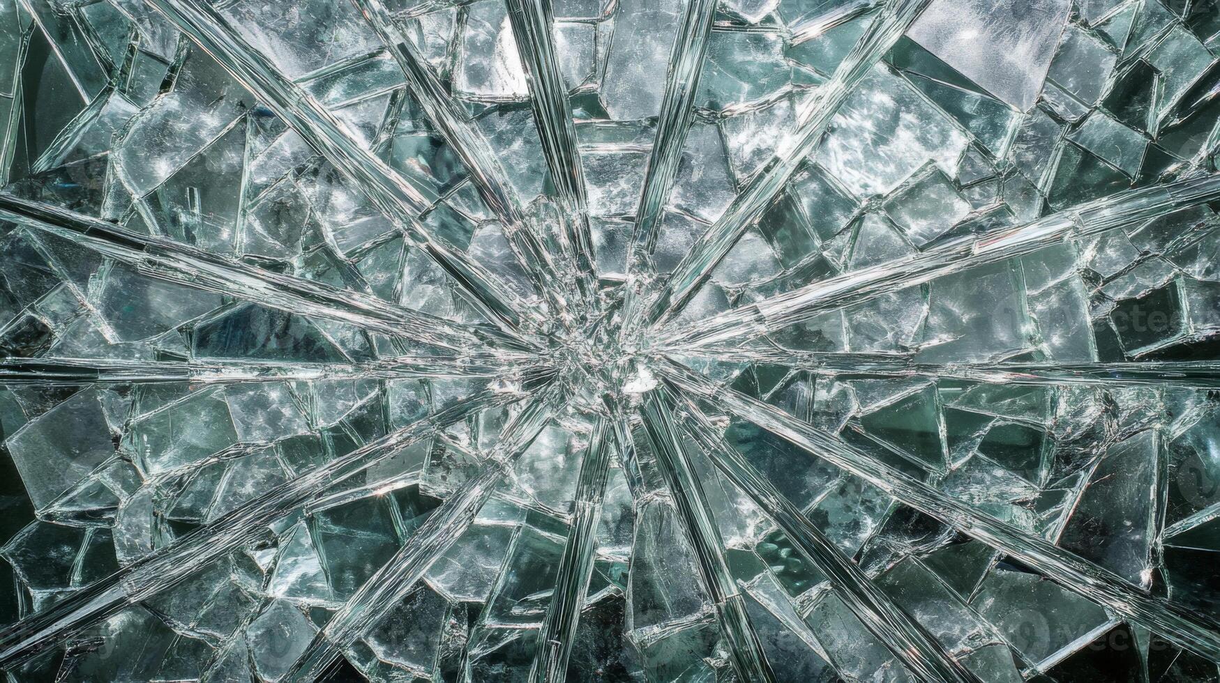 Shattered Glass with Radial Pattern photo