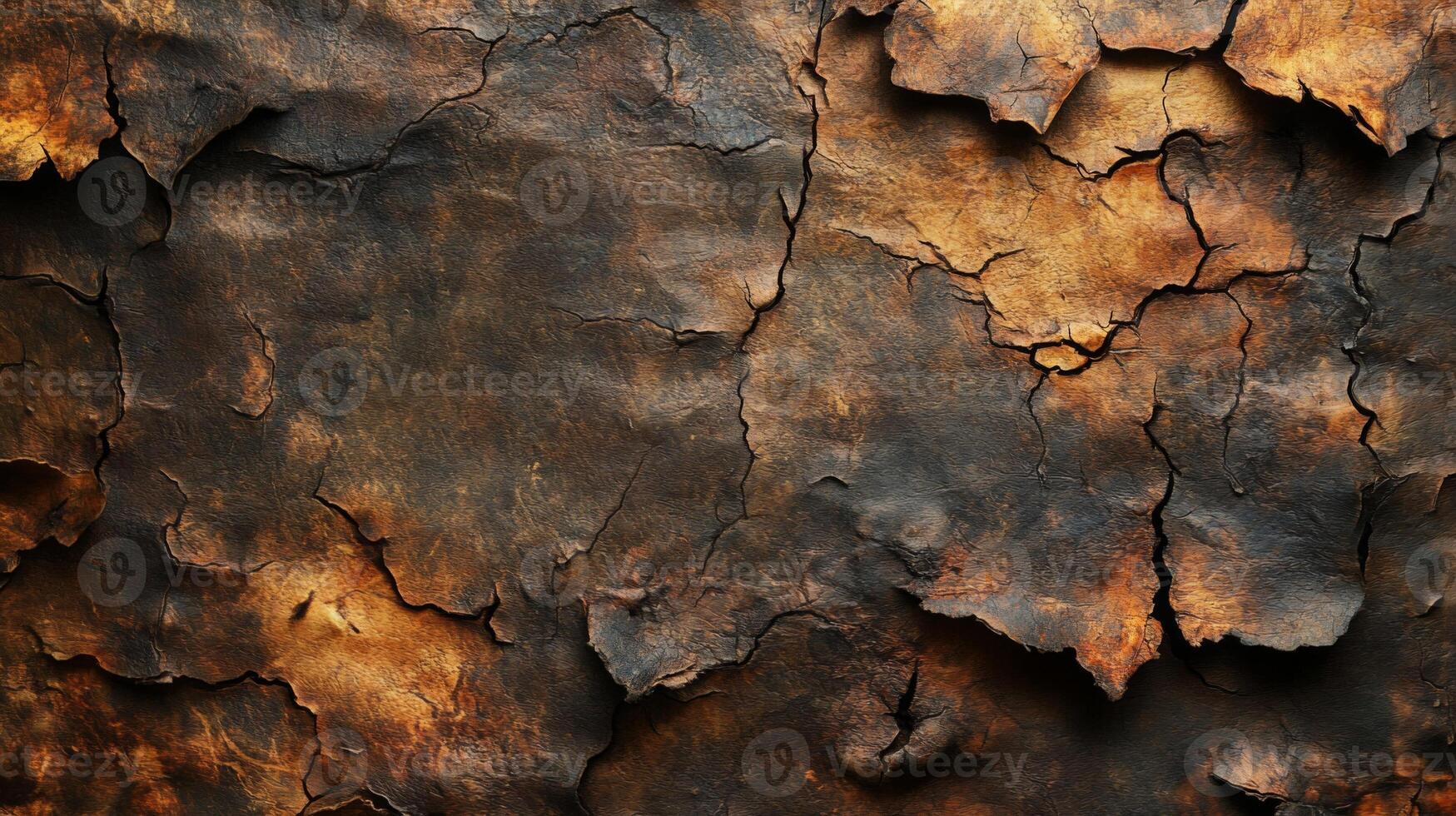 Cracked and Weathered Brown Leather Texture photo