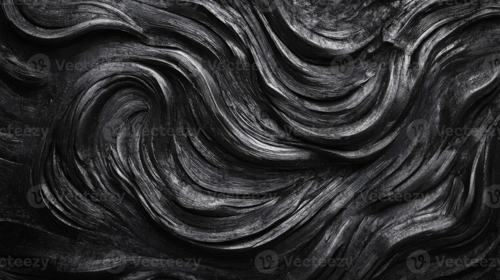 Abstract Black and Silver Swirling Texture photo