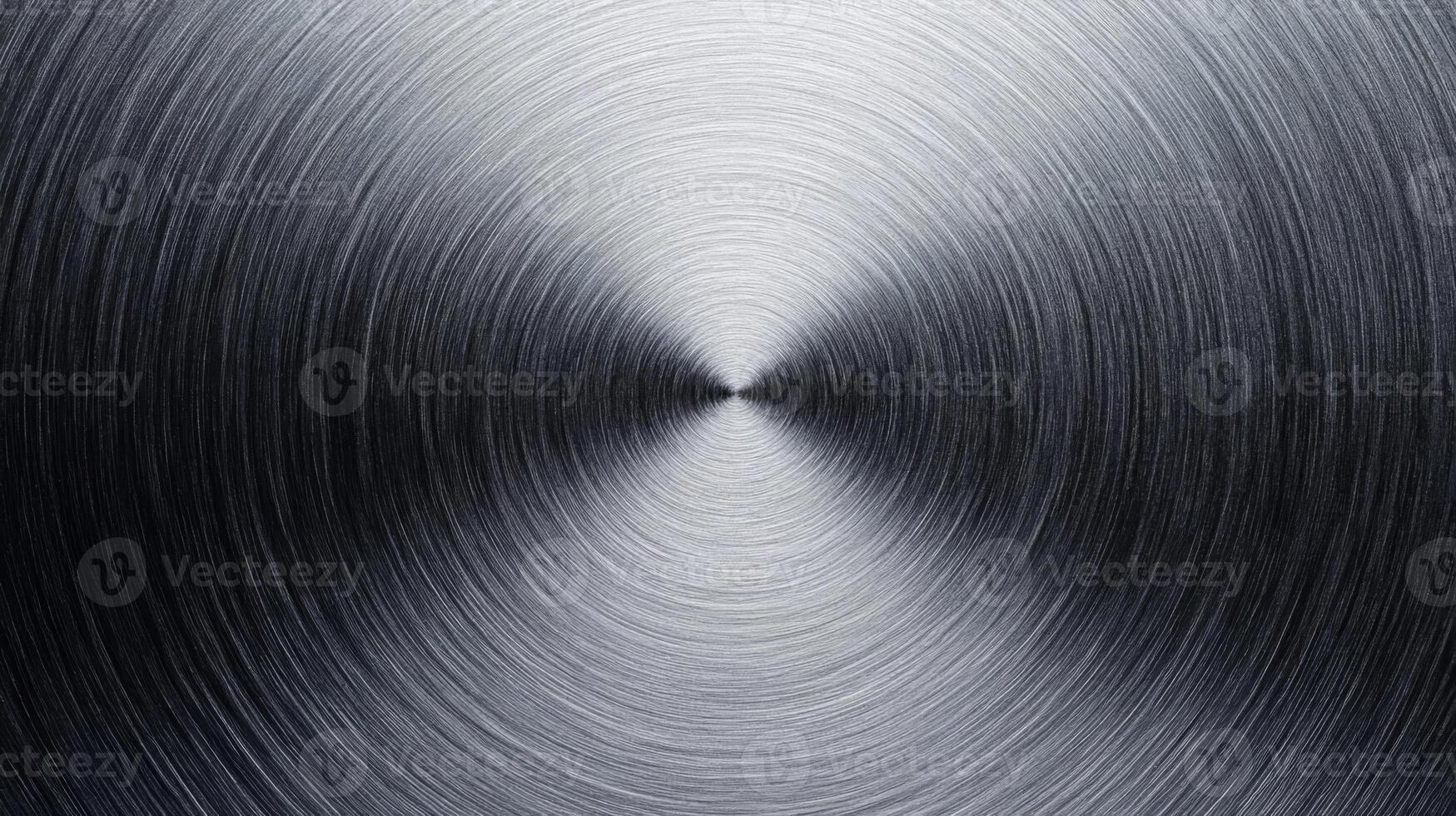 Abstract Circular Pattern on a Brushed Metal Surface photo