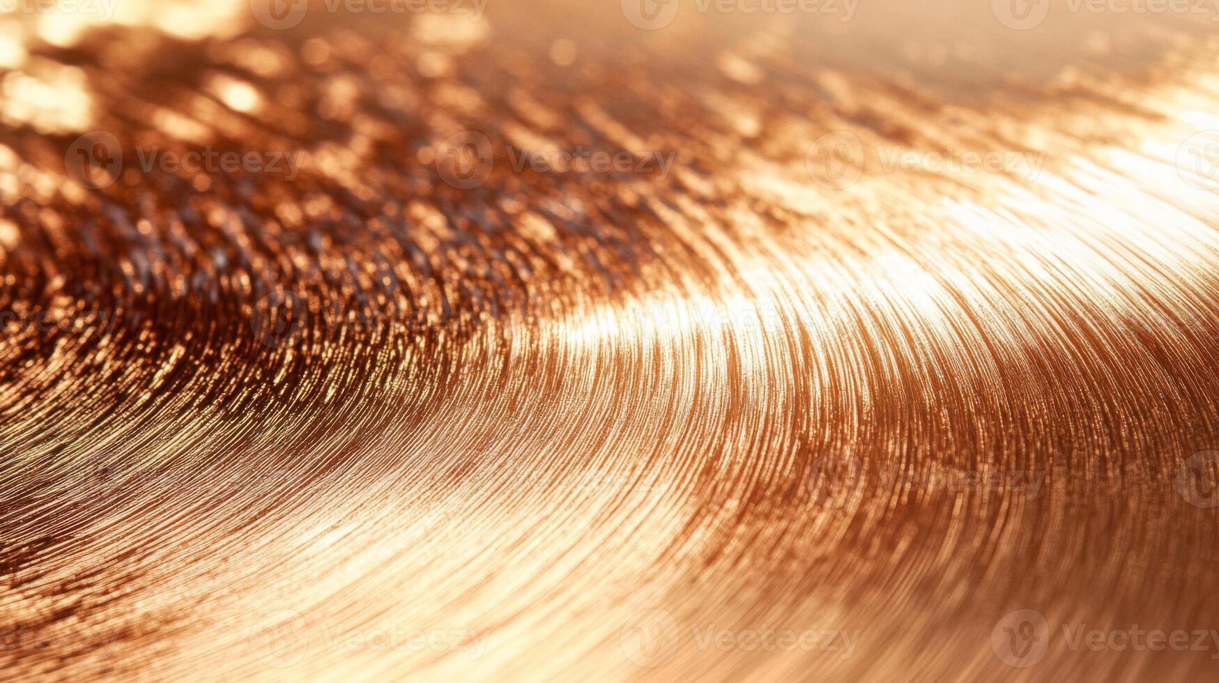 Close-up of a Metallic Surface with Curving Lines and Warm Lighting photo
