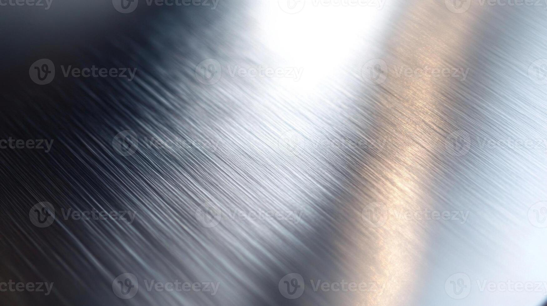 Close-up of Brushed Metal Surface with Light Reflection photo