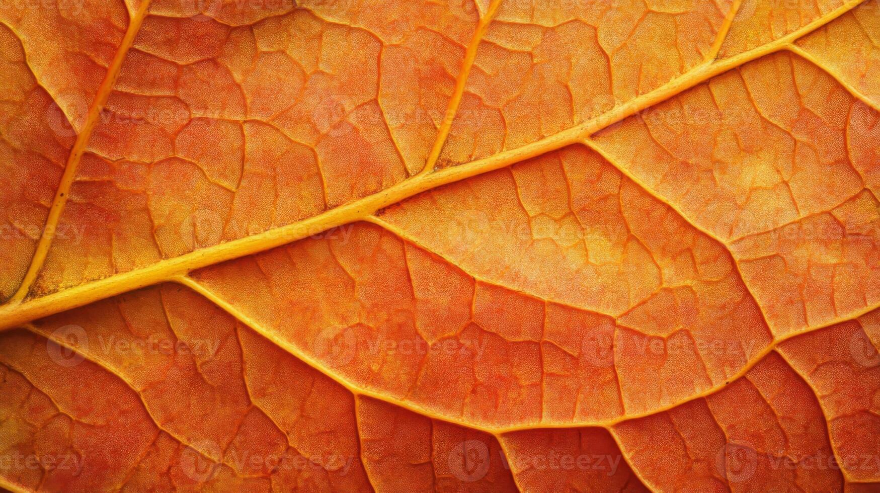 A Detailed Close-Up of a Single Autumn Leaf with a Visible Vein Network photo